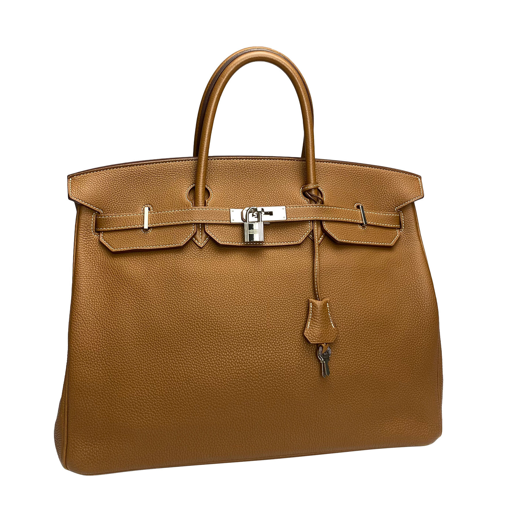 Bolsa Hermes Clemence Birkin 40 Marrom