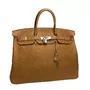 Bolsa Hermes Clemence Birkin 40 Marrom