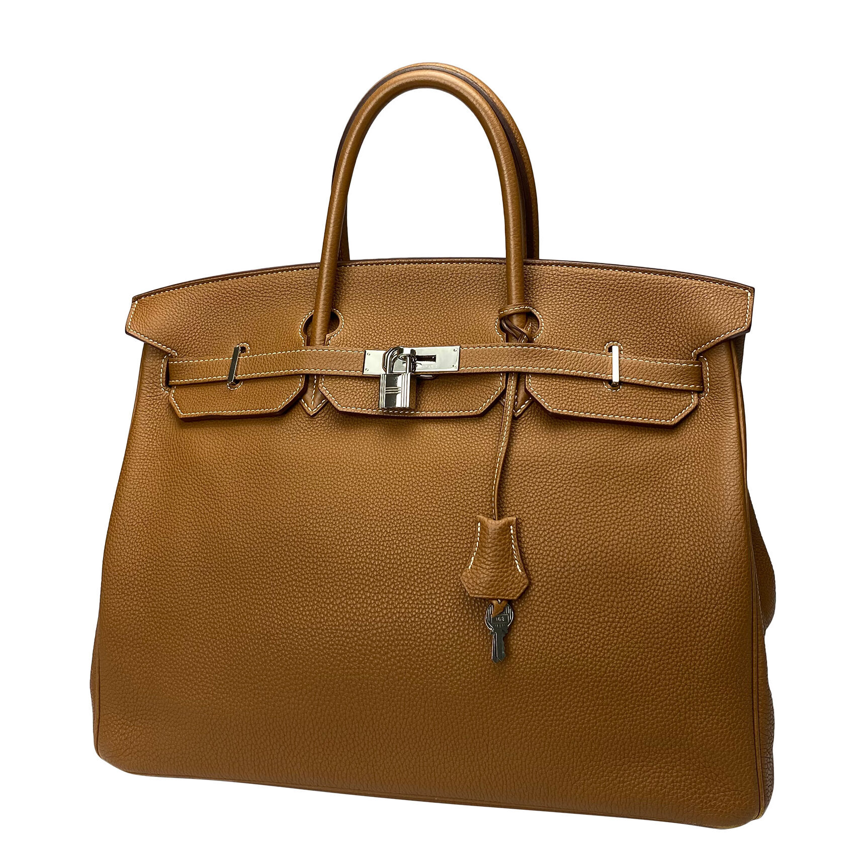 Bolsa Hermes Clemence Birkin 40 Marrom