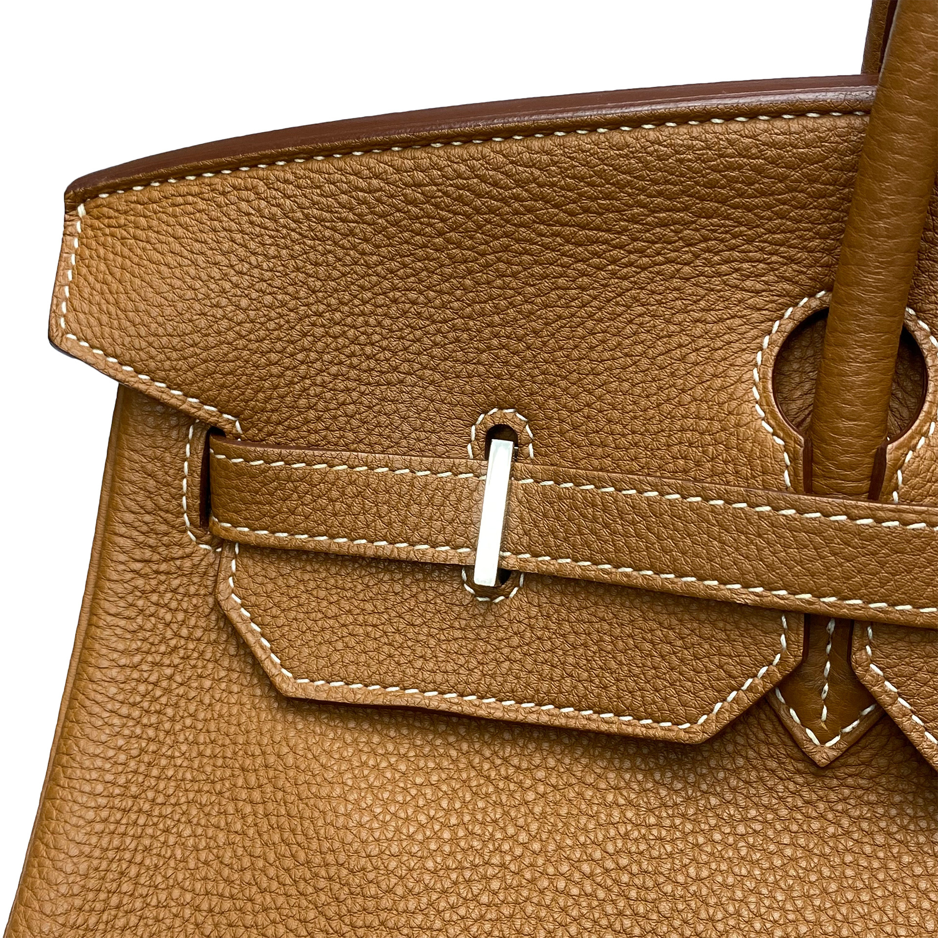 Bolsa Hermes Clemence Birkin 40 Marrom