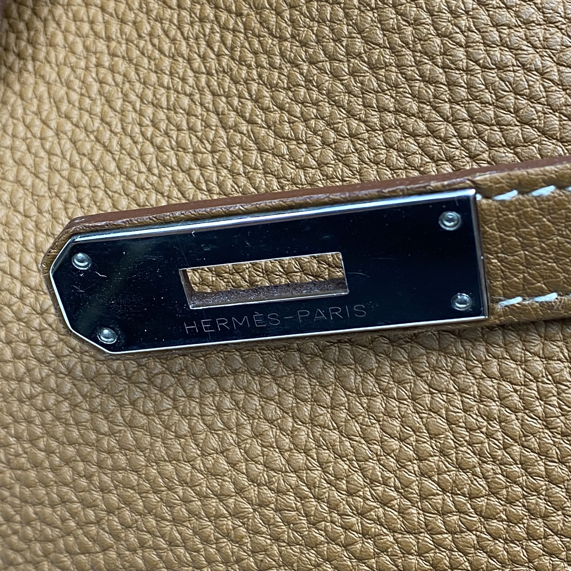 Bolsa Hermes Clemence Birkin 40 Marrom