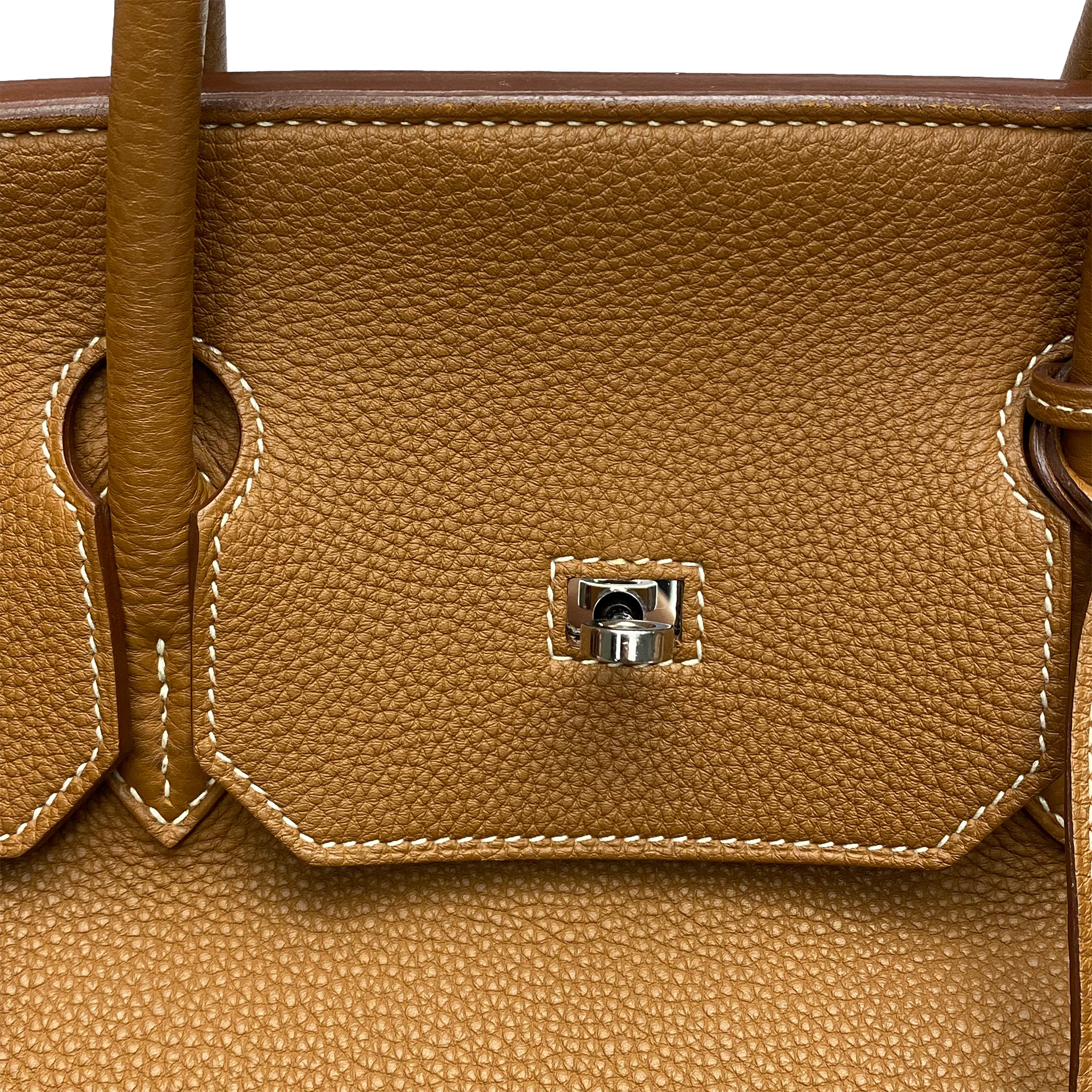 Bolsa Hermes Clemence Birkin 40 Marrom