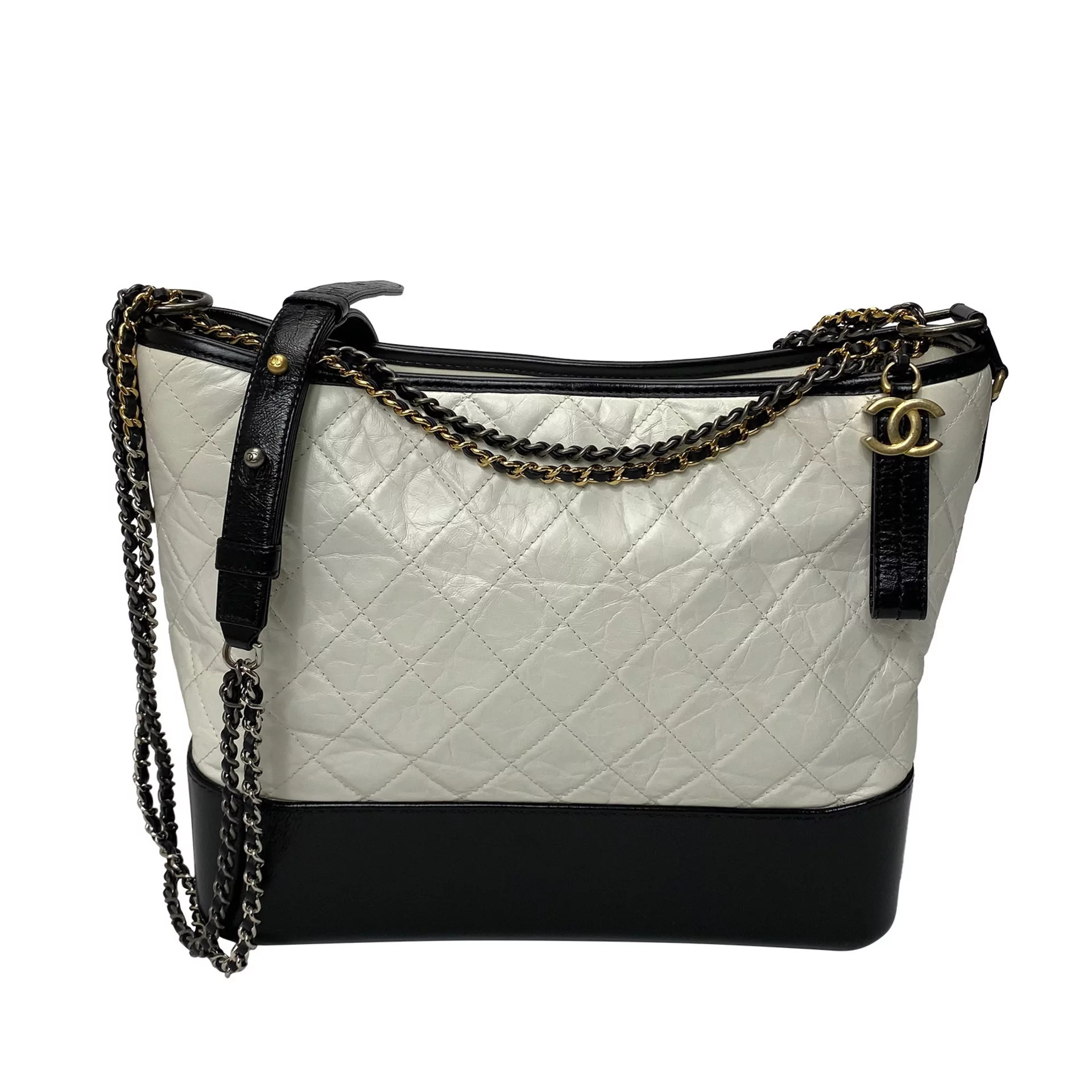 Bolsa Chanel Gabrielle Aged Calfskin Bicolor