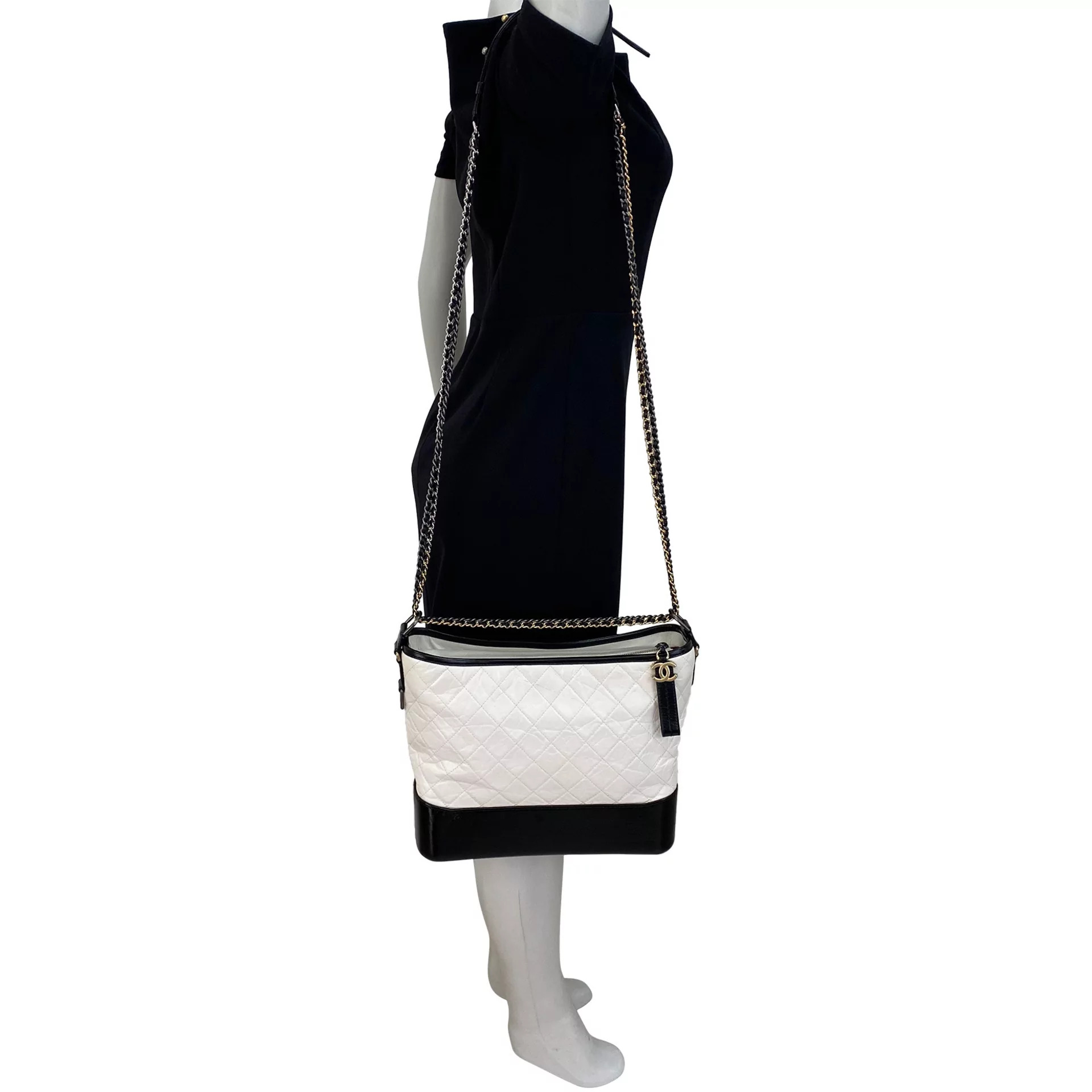 Bolsa Chanel Gabrielle Aged Calfskin Bicolor