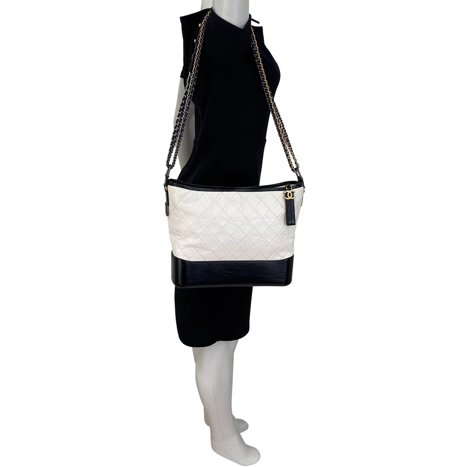 Bolsa Chanel Gabrielle Aged Calfskin Bicolor