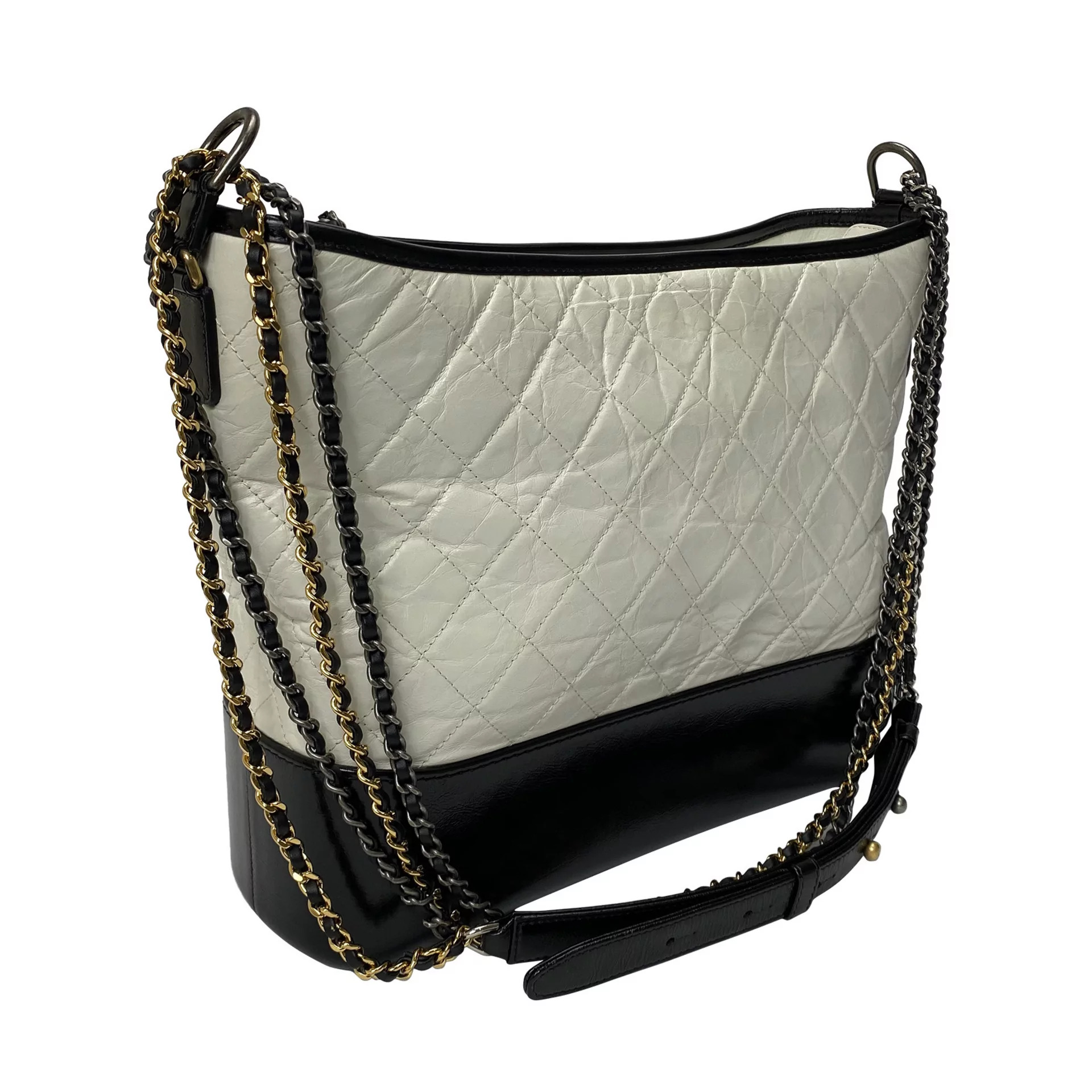 Bolsa Chanel Gabrielle Aged Calfskin Bicolor