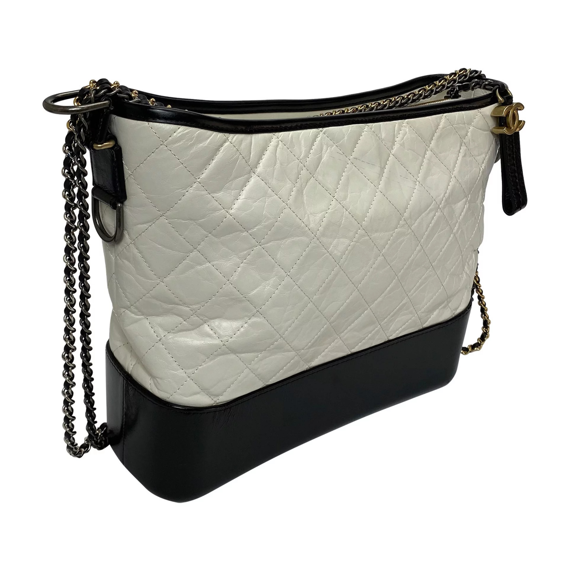 Bolsa Chanel Gabrielle Aged Calfskin Bicolor