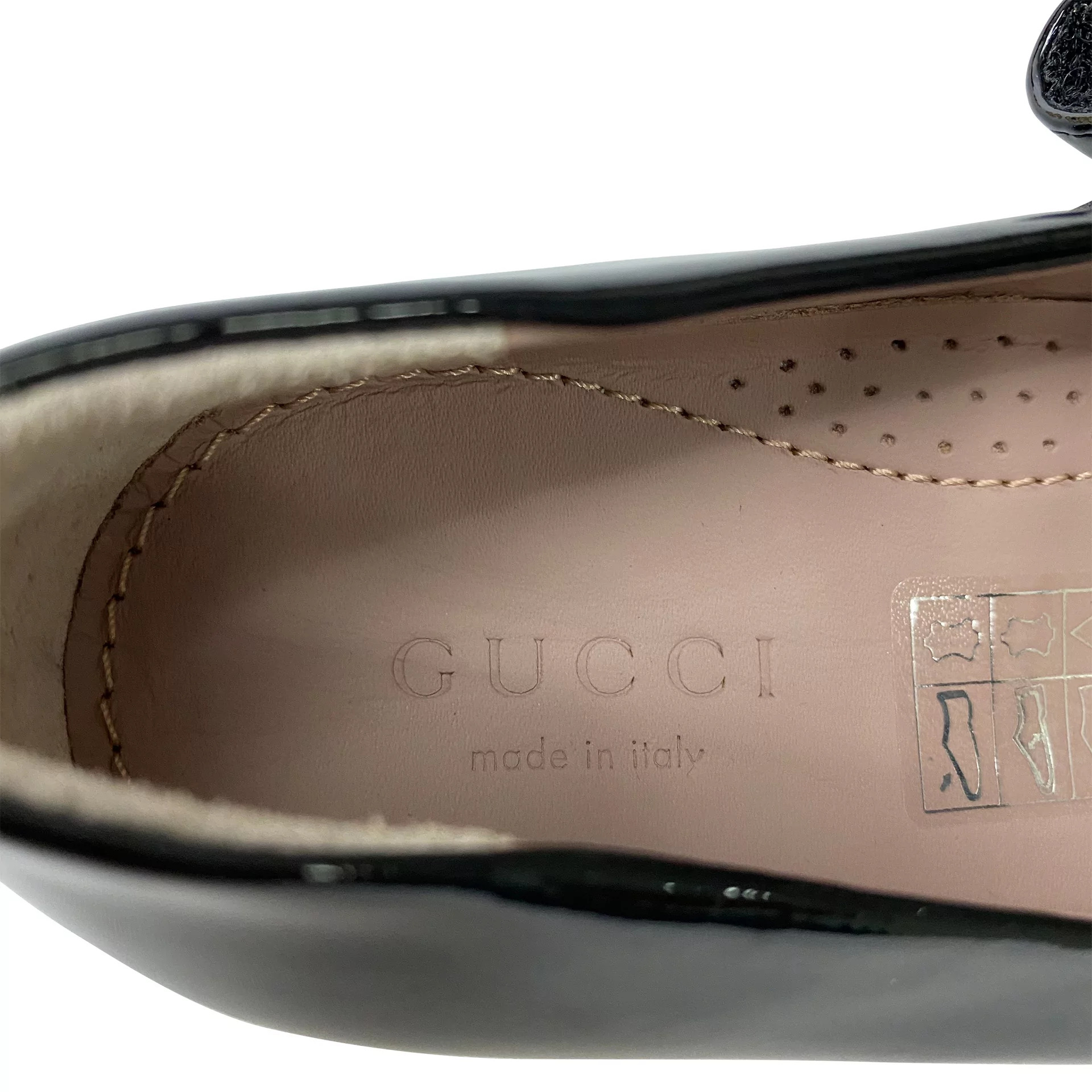 Sapatilha Gucci Infantil Horsebit Preta