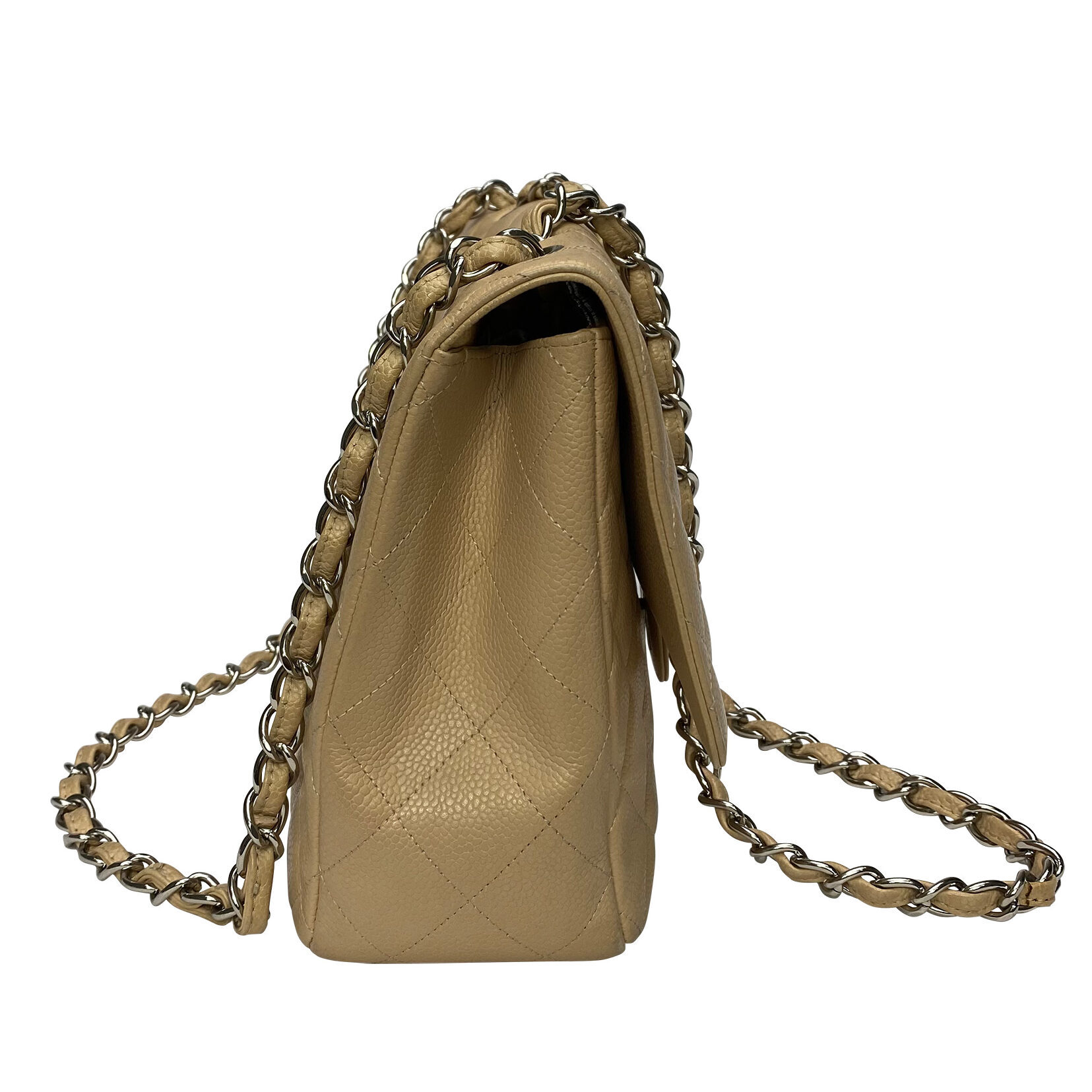 Bolsa Chanel Maxi Jumbo Bege