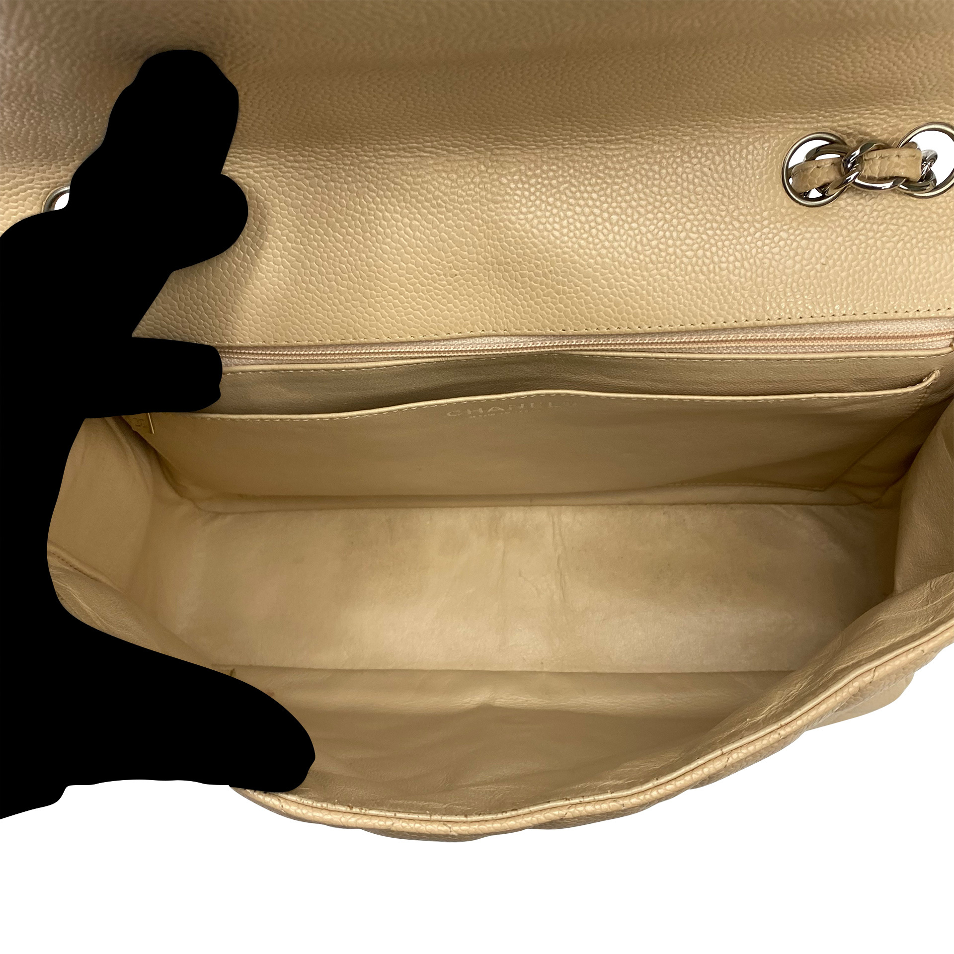 Bolsa Chanel Maxi Jumbo Bege
