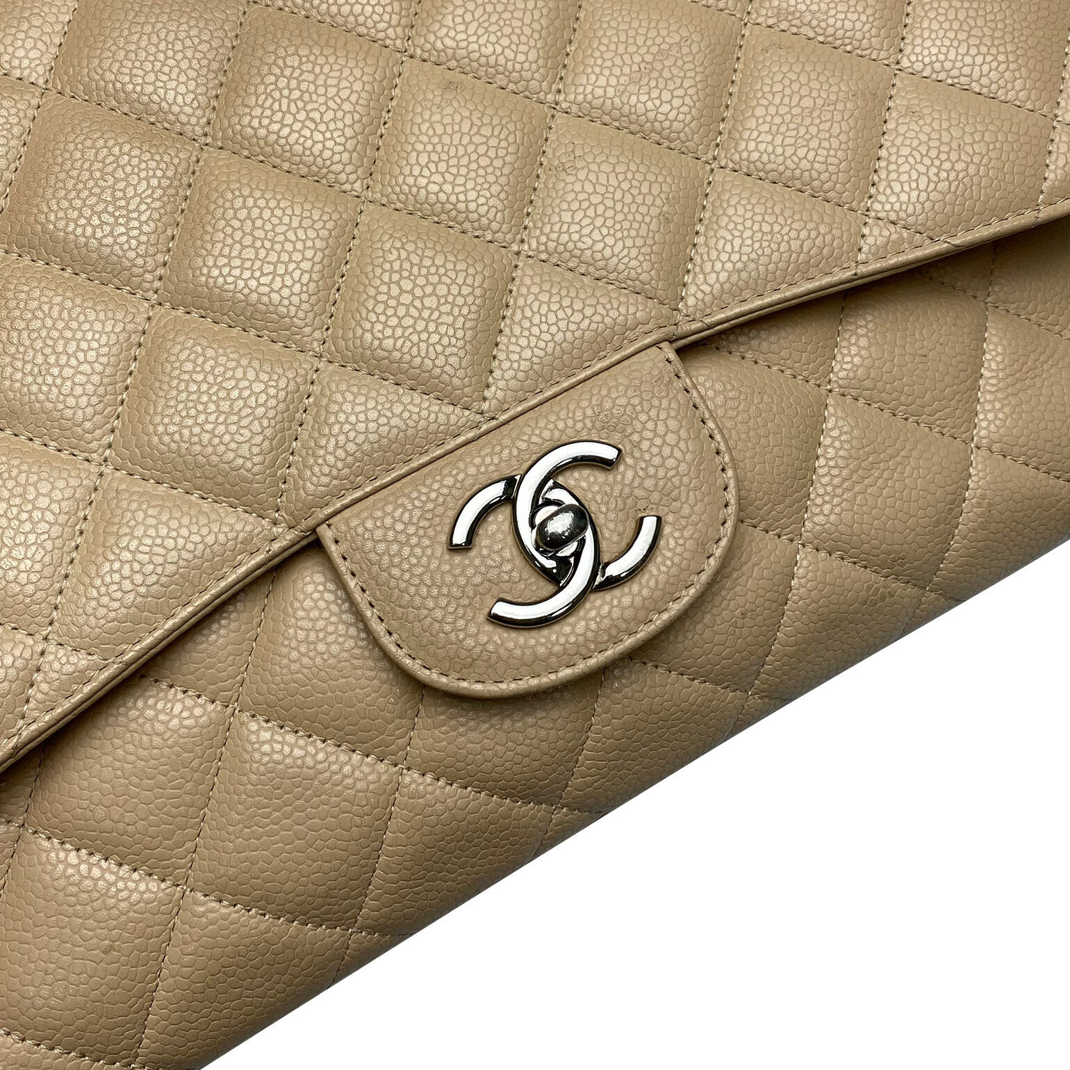 Bolsa Chanel Maxi Jumbo Bege