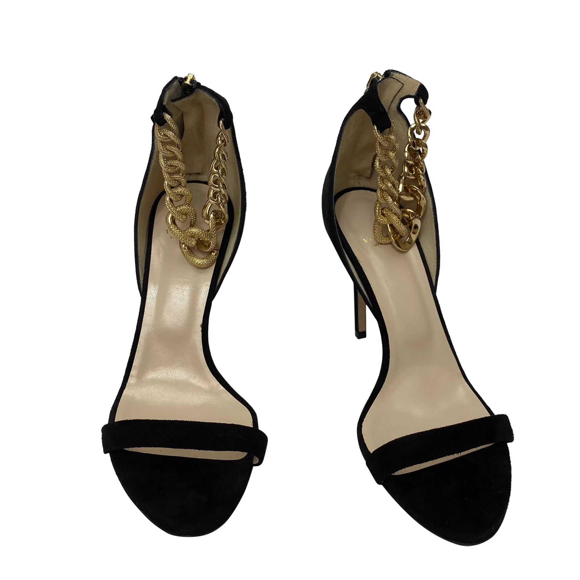 Sandália Versace Nobuck Preta
