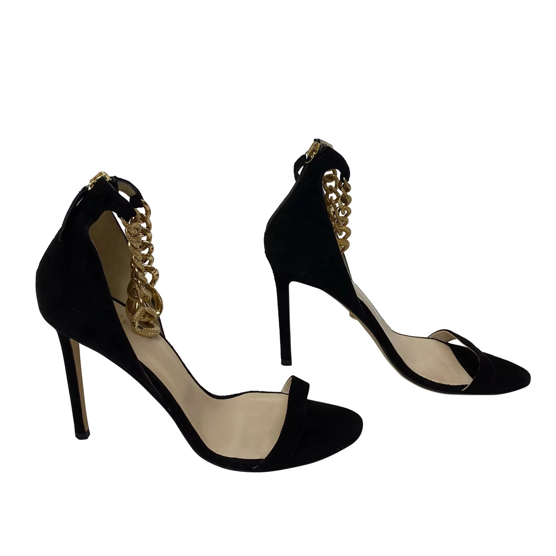 Sandália Versace Nobuck Preta