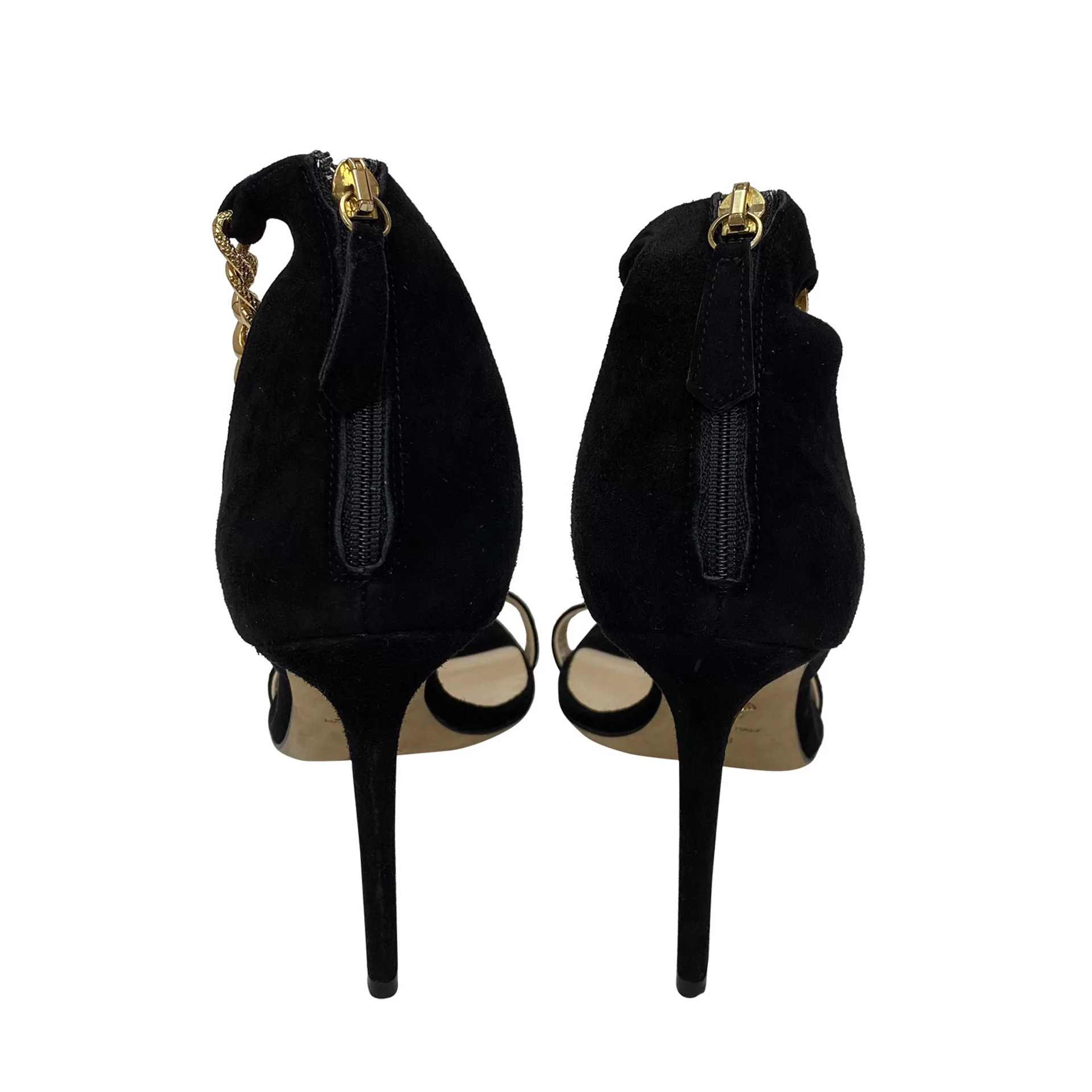Sandália Versace Nobuck Preta