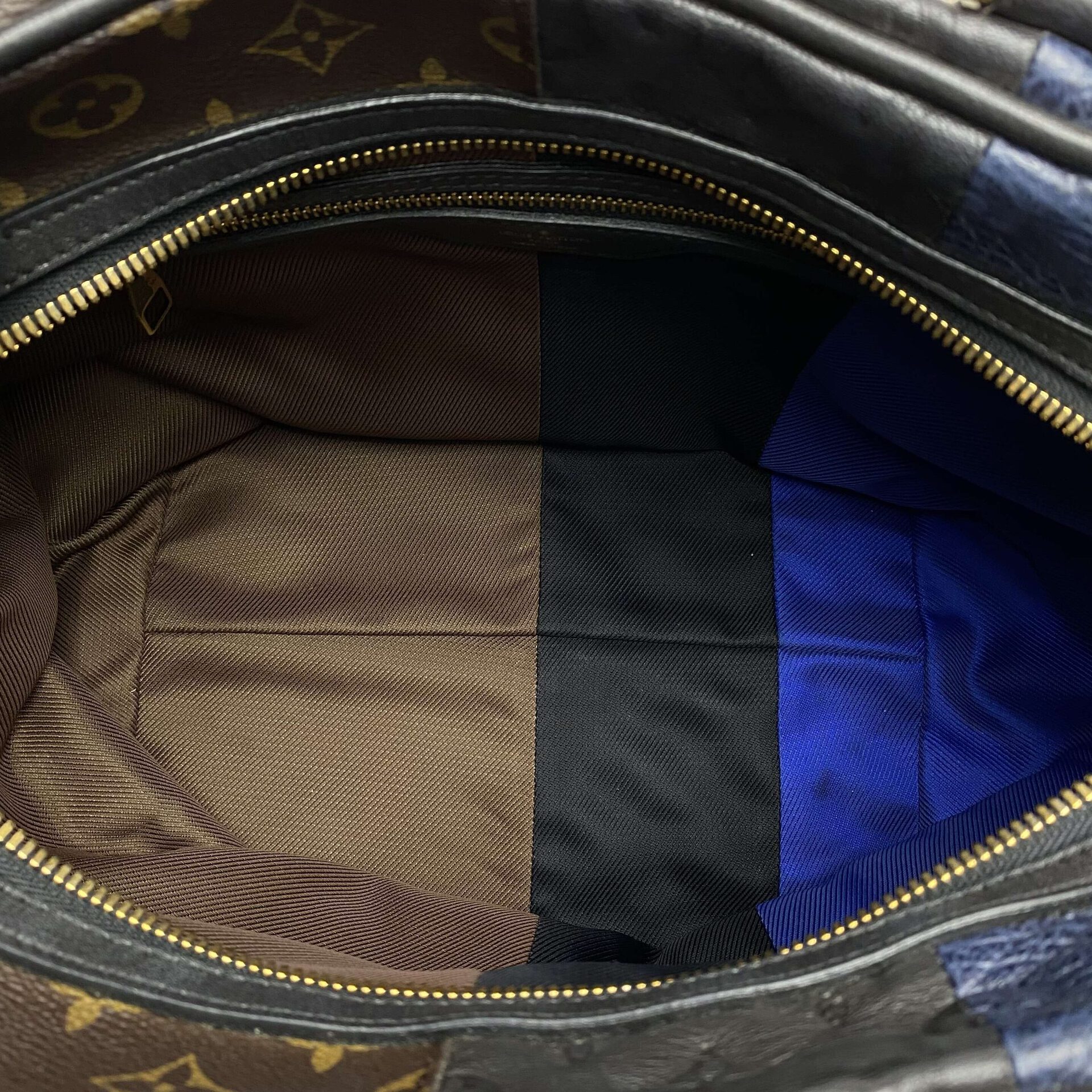 Bolsa Louis Vuitton Limited Edition Marine Monogram Blocks Zipped Tote