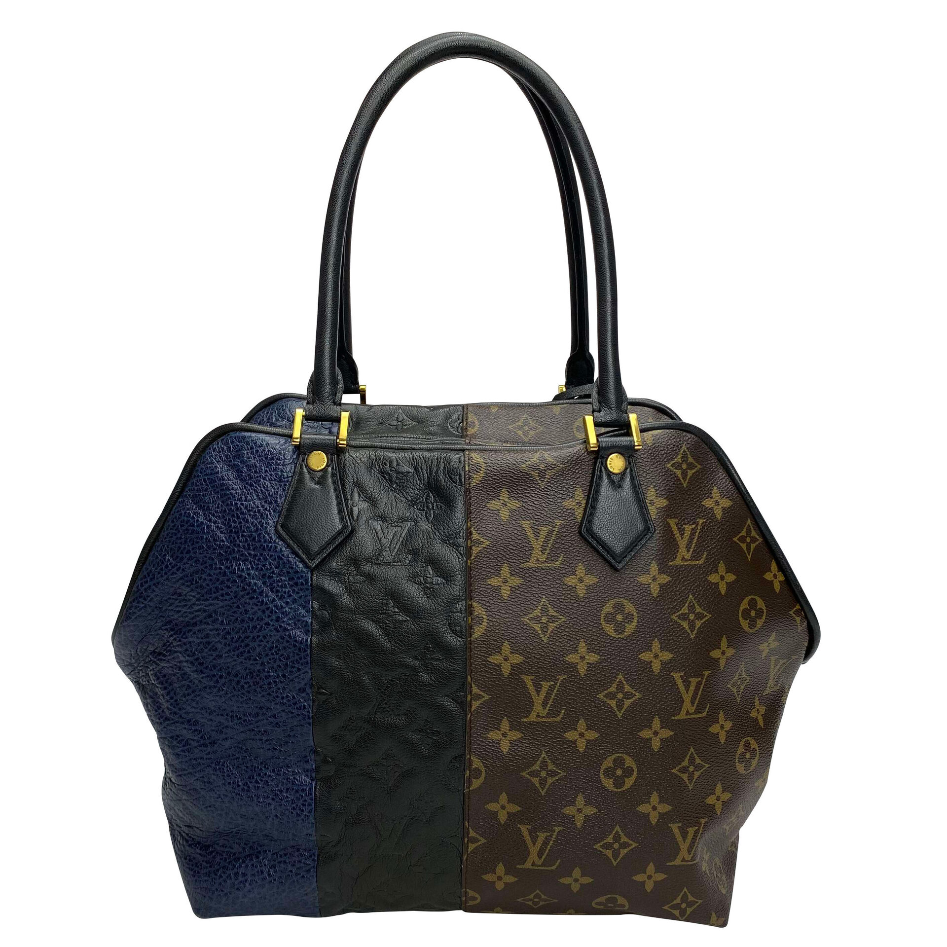 Bolsa Louis Vuitton Limited Edition Marine Monogram Blocks Zipped Tote