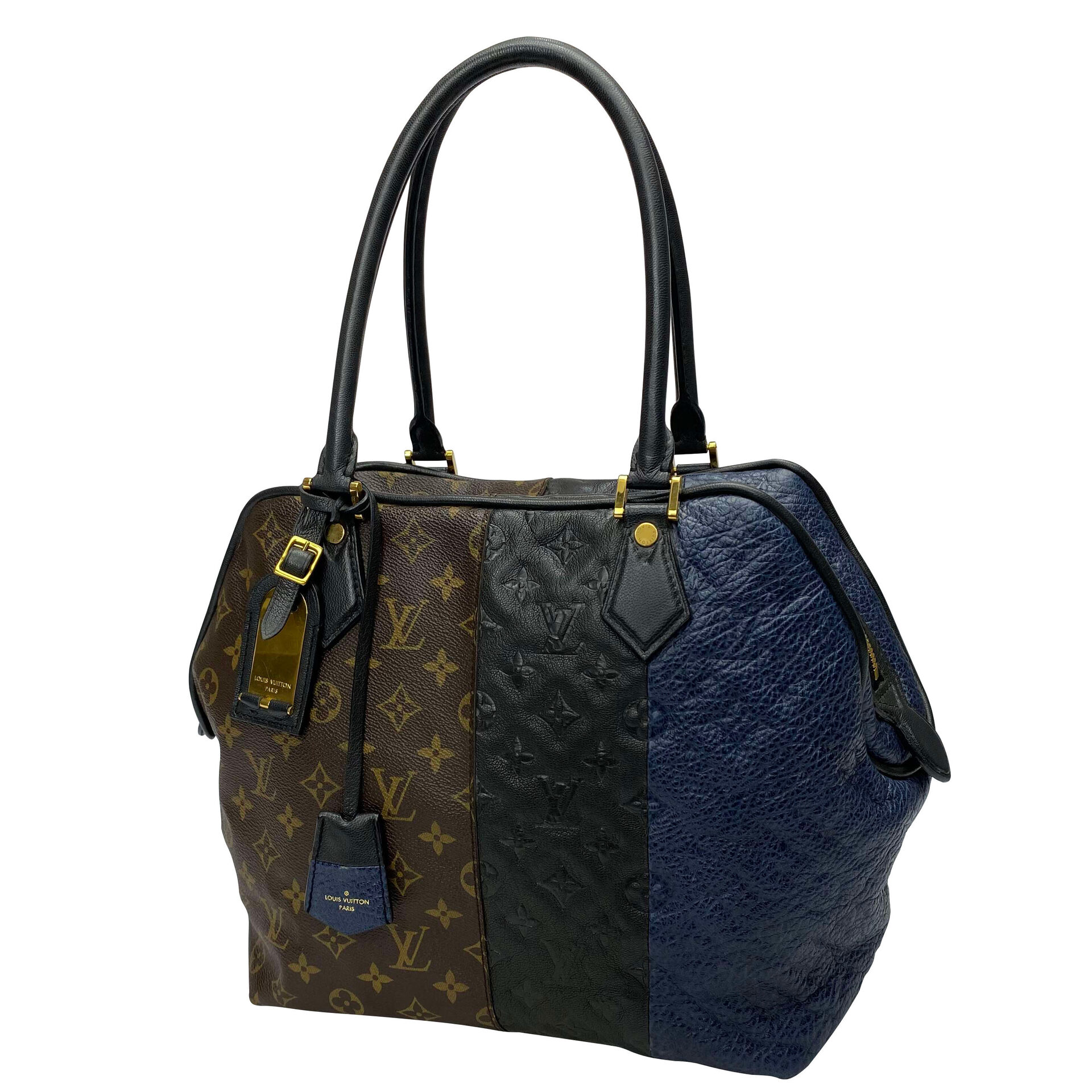 Bolsa Louis Vuitton Limited Edition Marine Monogram Blocks Zipped Tote