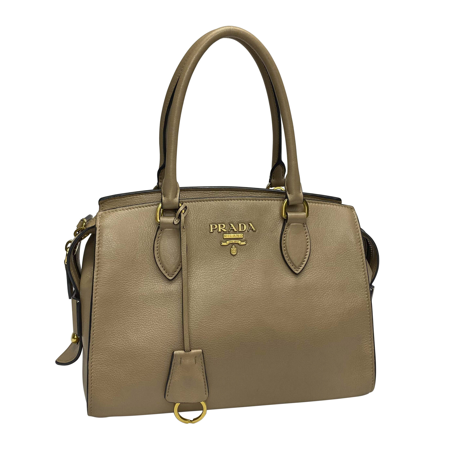 Bolsa Prada Couro Bege