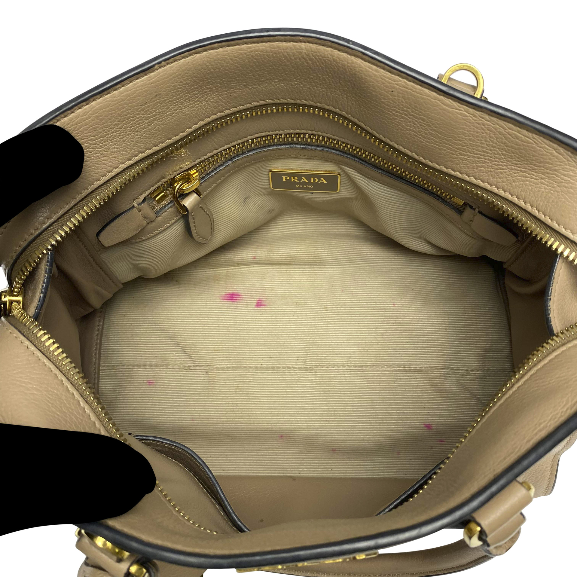 Bolsa Prada Couro Bege