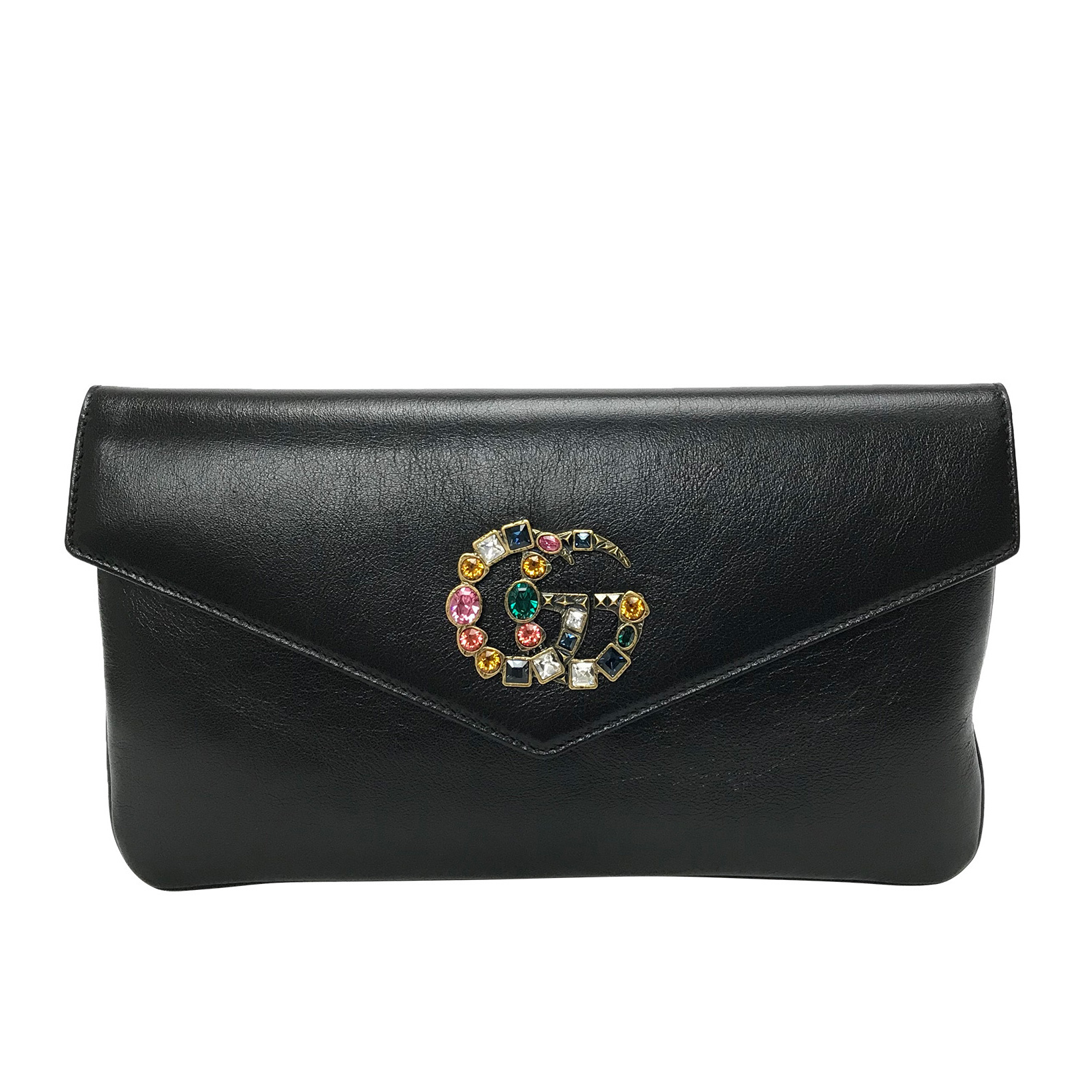 Clutch Gucci Envelope GG Preta