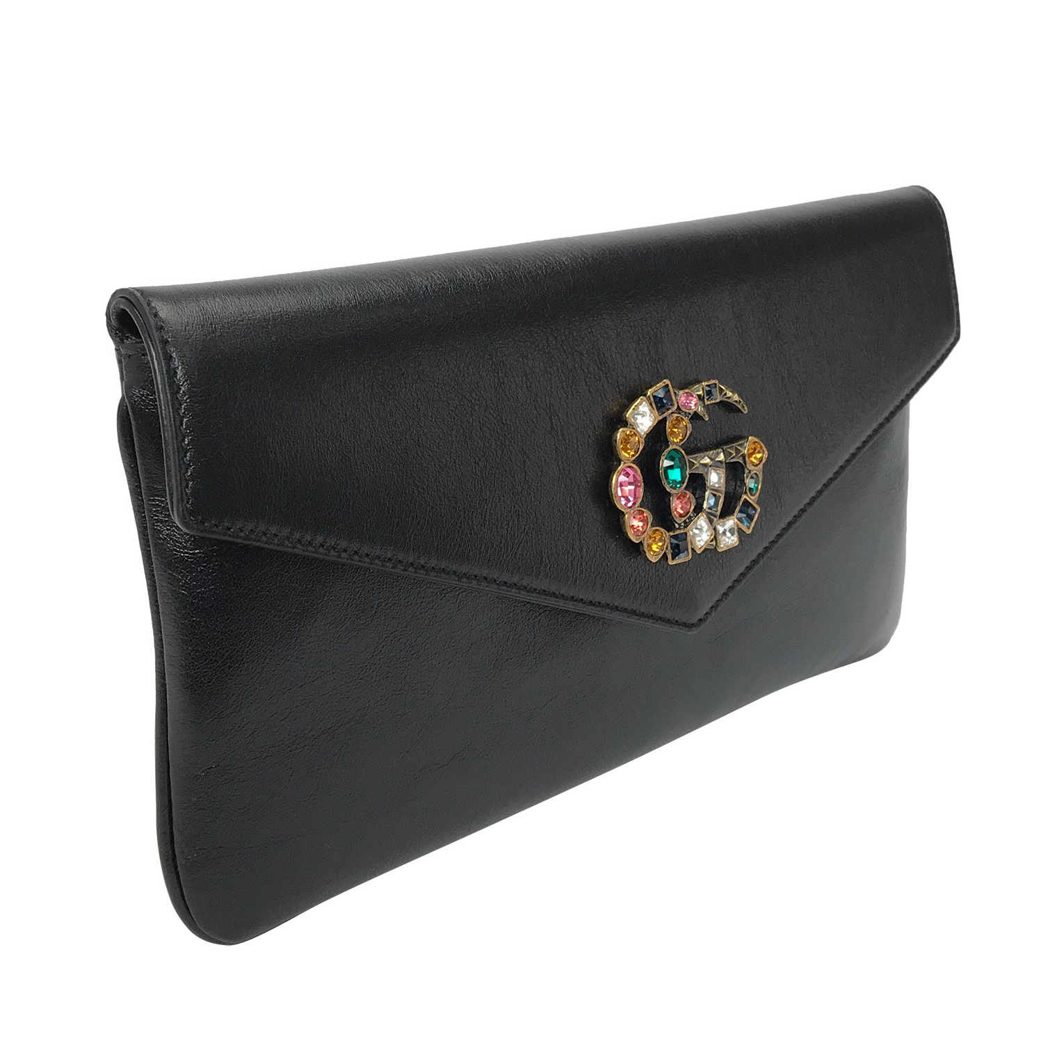 Clutch Gucci Envelope GG Preta
