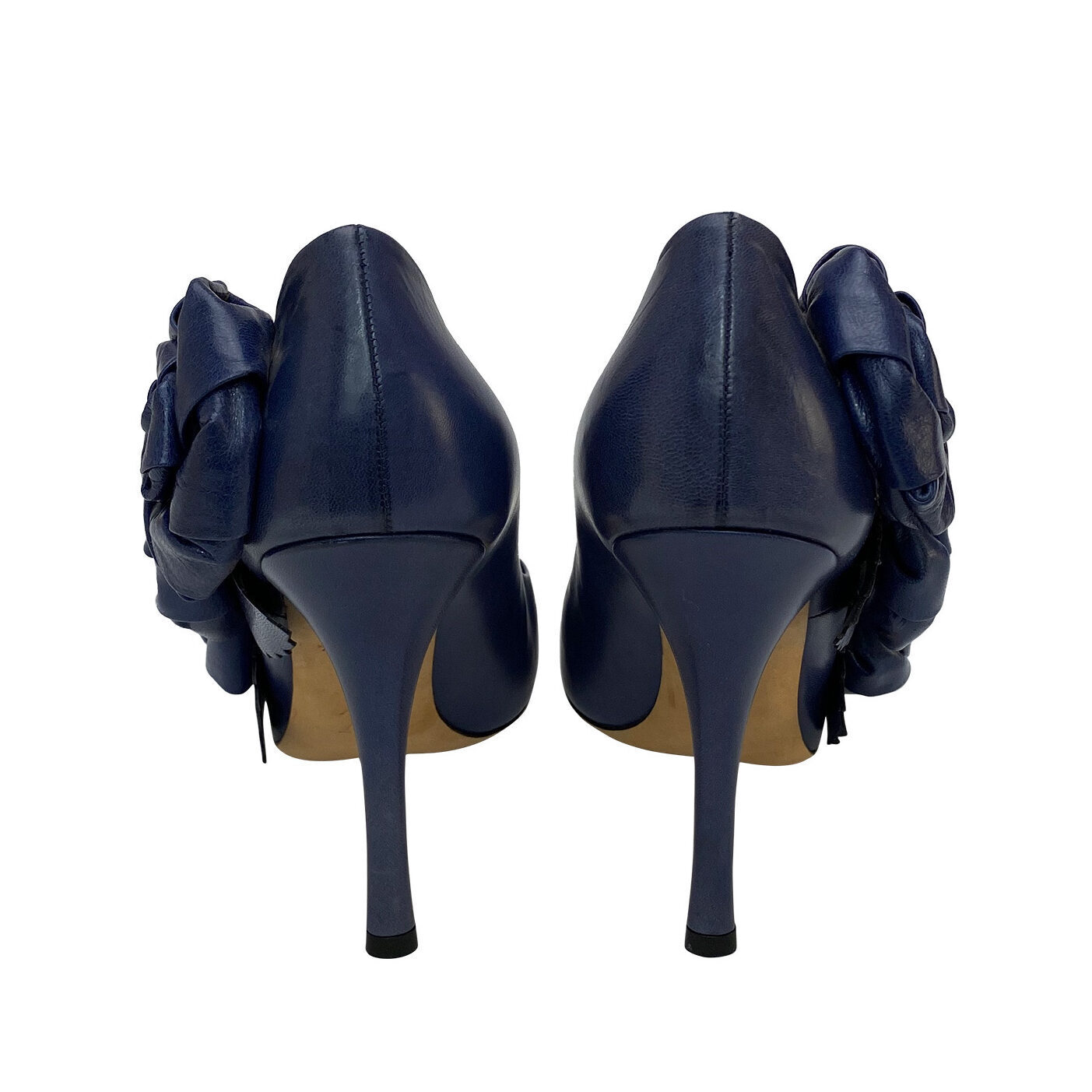 Scarpin Louis Vuitton Couro Marinho