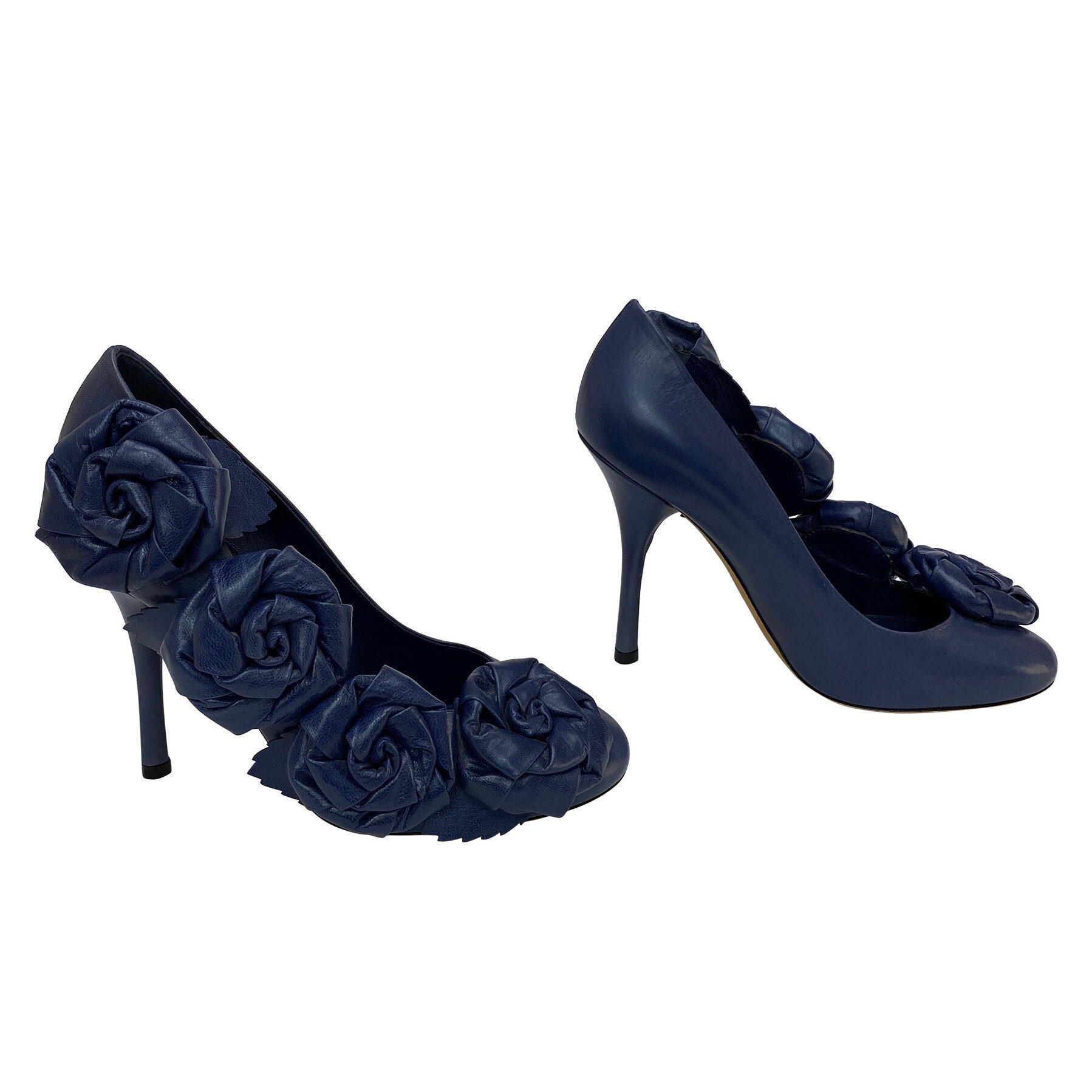 Scarpin Louis Vuitton Couro Marinho