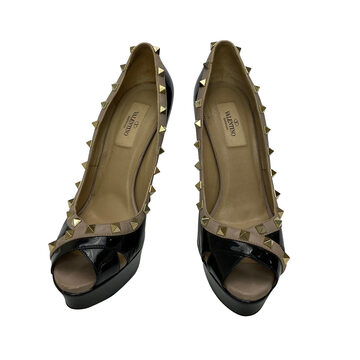 Sapato Valentino Peep Toe Rockstud