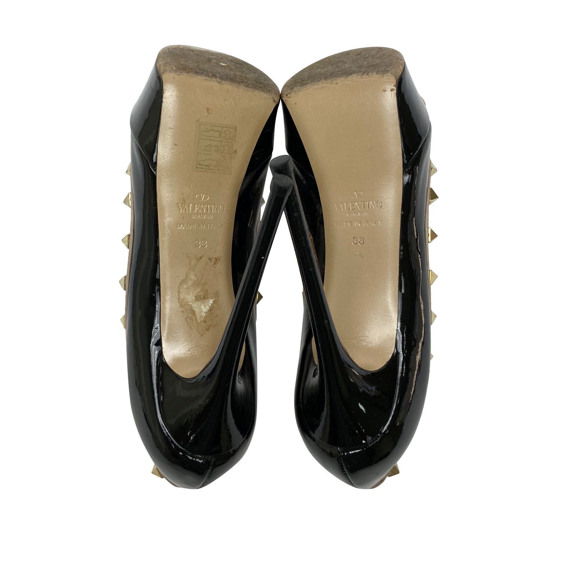 Sapato Valentino Peep Toe Rockstud