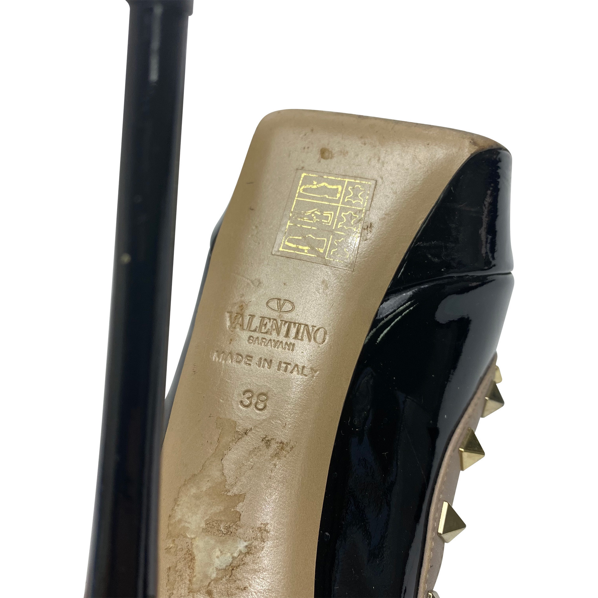 Sapato Valentino Peep Toe Rockstud