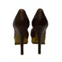 Peep Toe Fendi Couro Amarelo