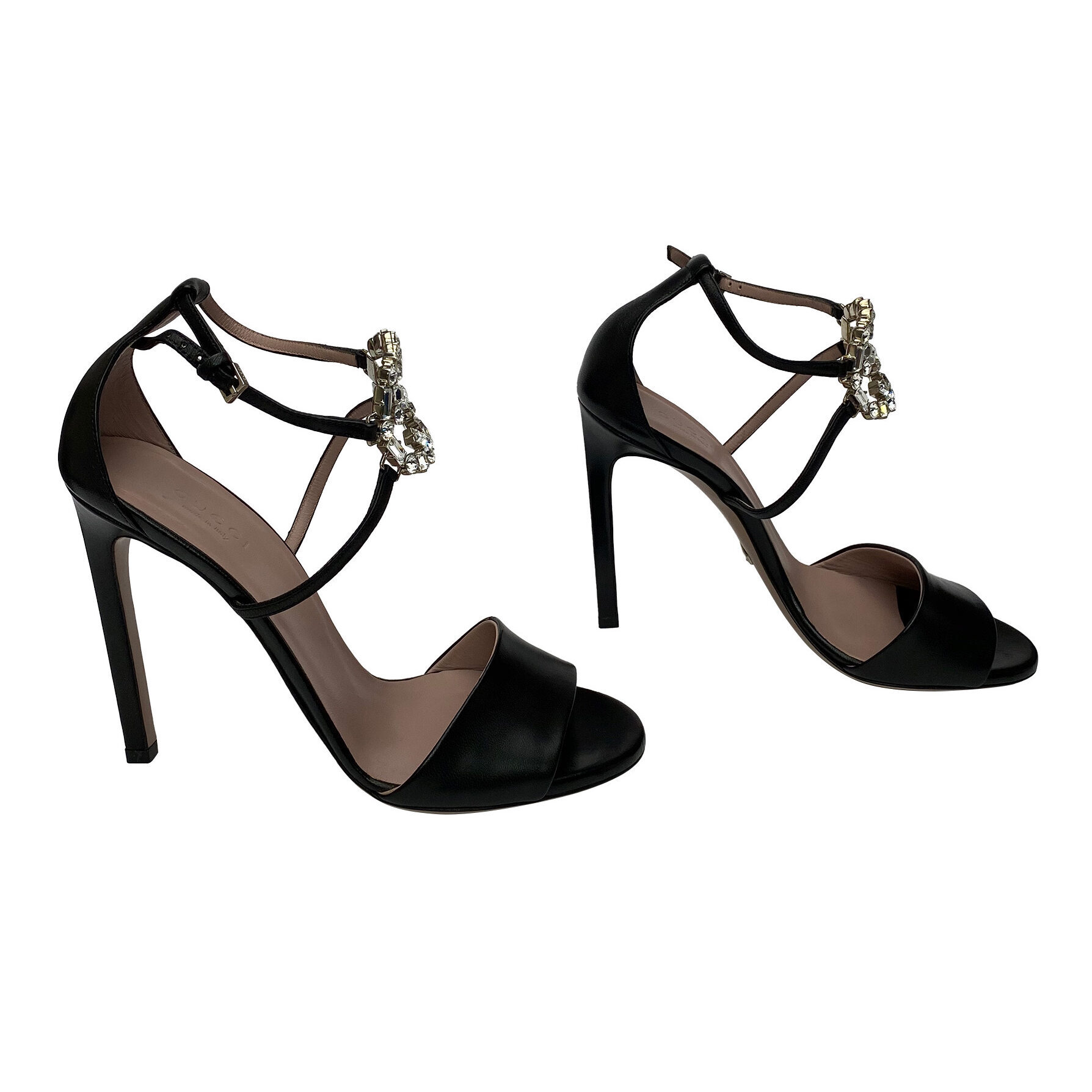 Sandália Gucci Crystal Preta