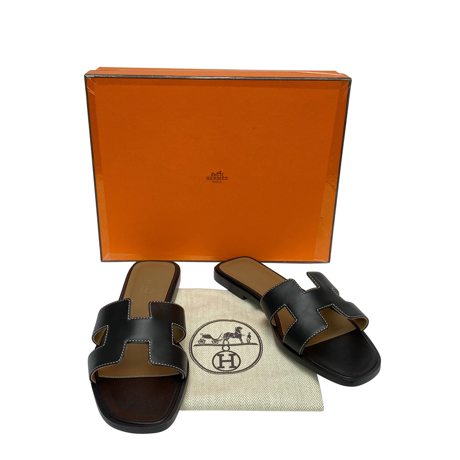Flat Hermès Oran Preta