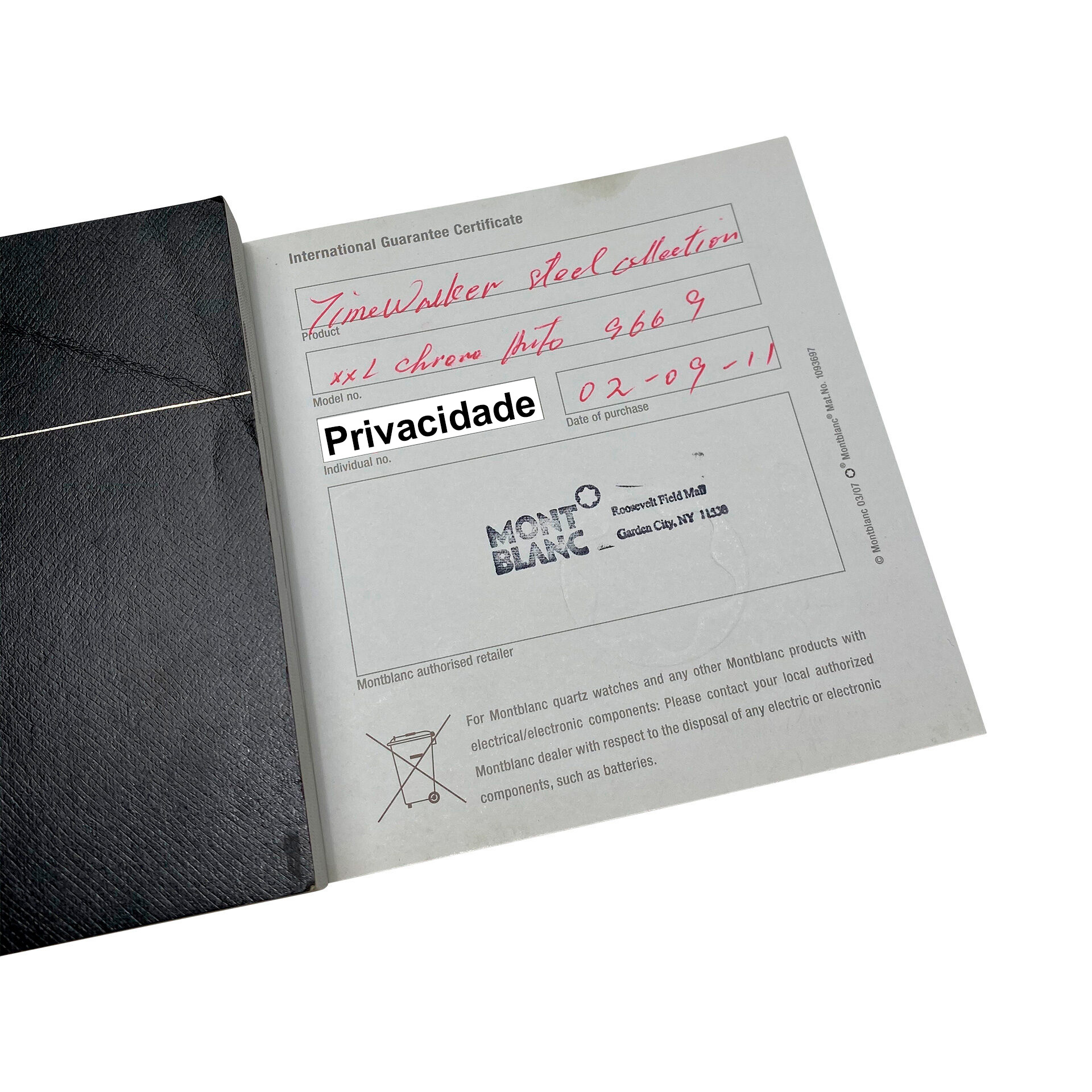 Relógio Masculino Montblanc Timewalker