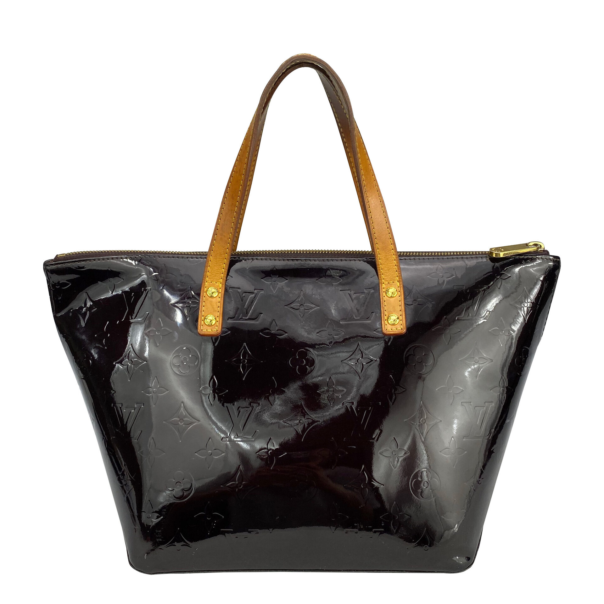 Bolsa Louis Vuitton Bellevue Verniz Vinho