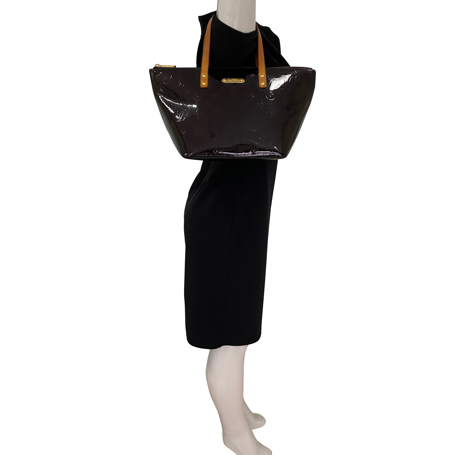 Bolsa Louis Vuitton Bellevue Verniz Vinho