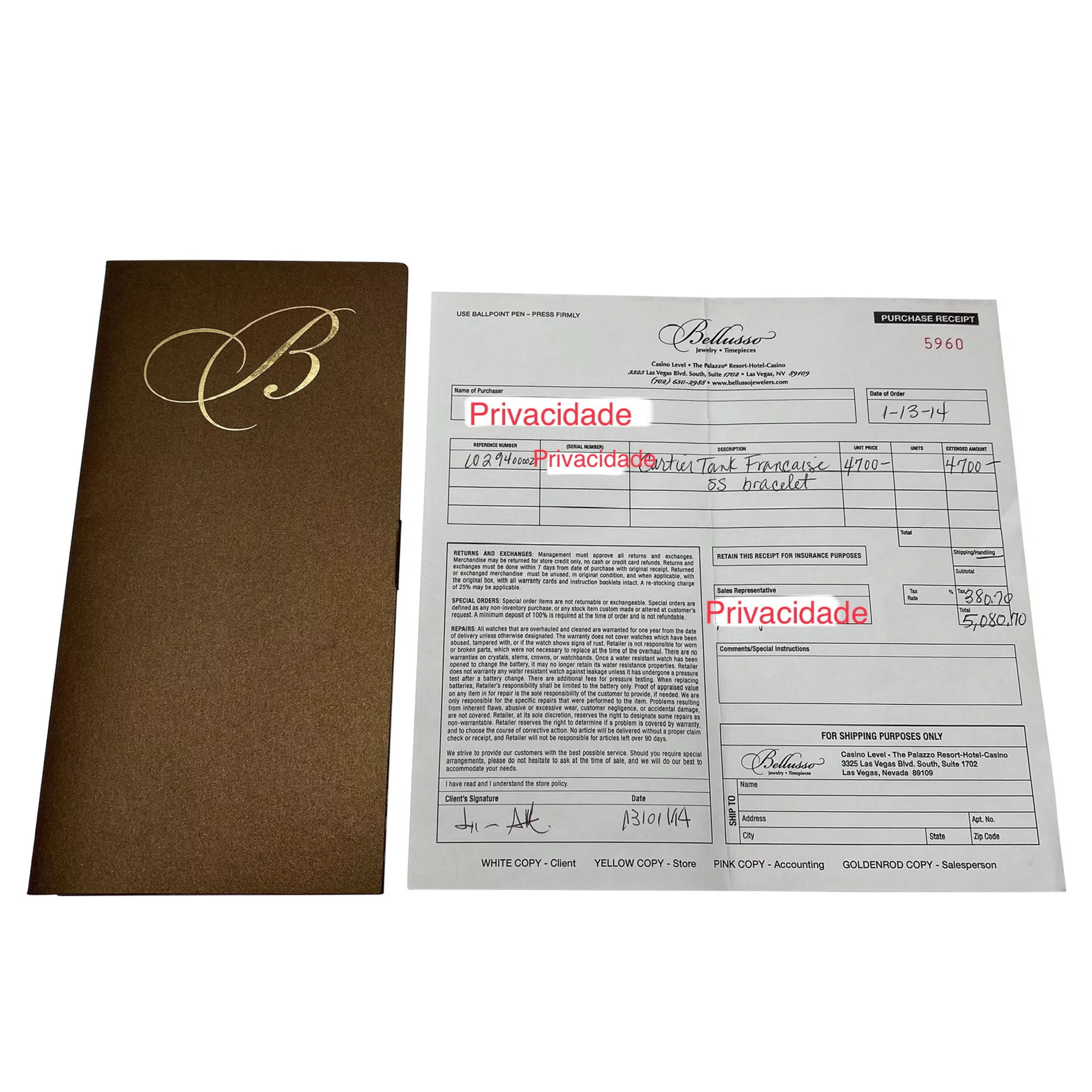 Relógio Tank Cartier Française - Pequeno