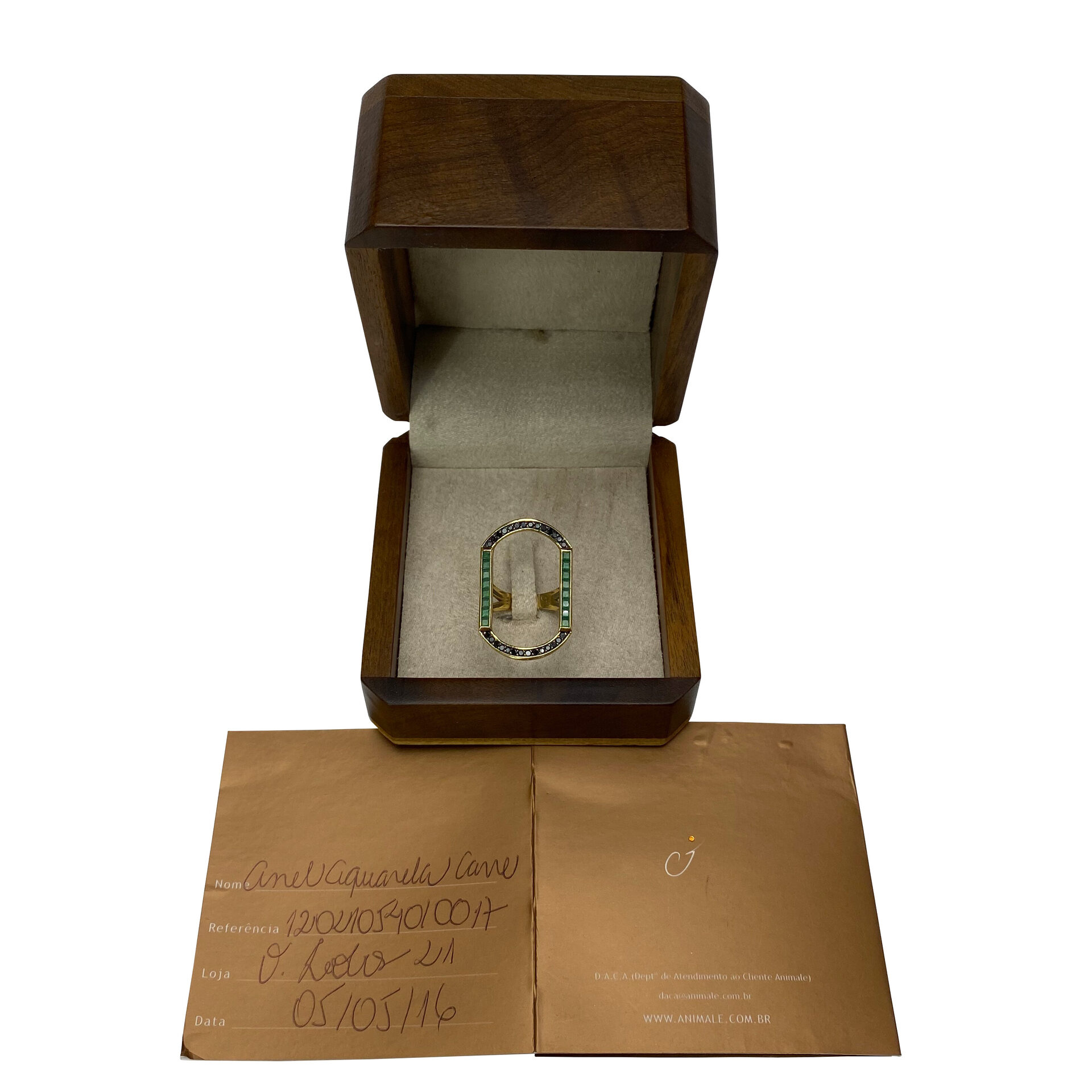 Anel Claudia Jatahy Aquarela Carré