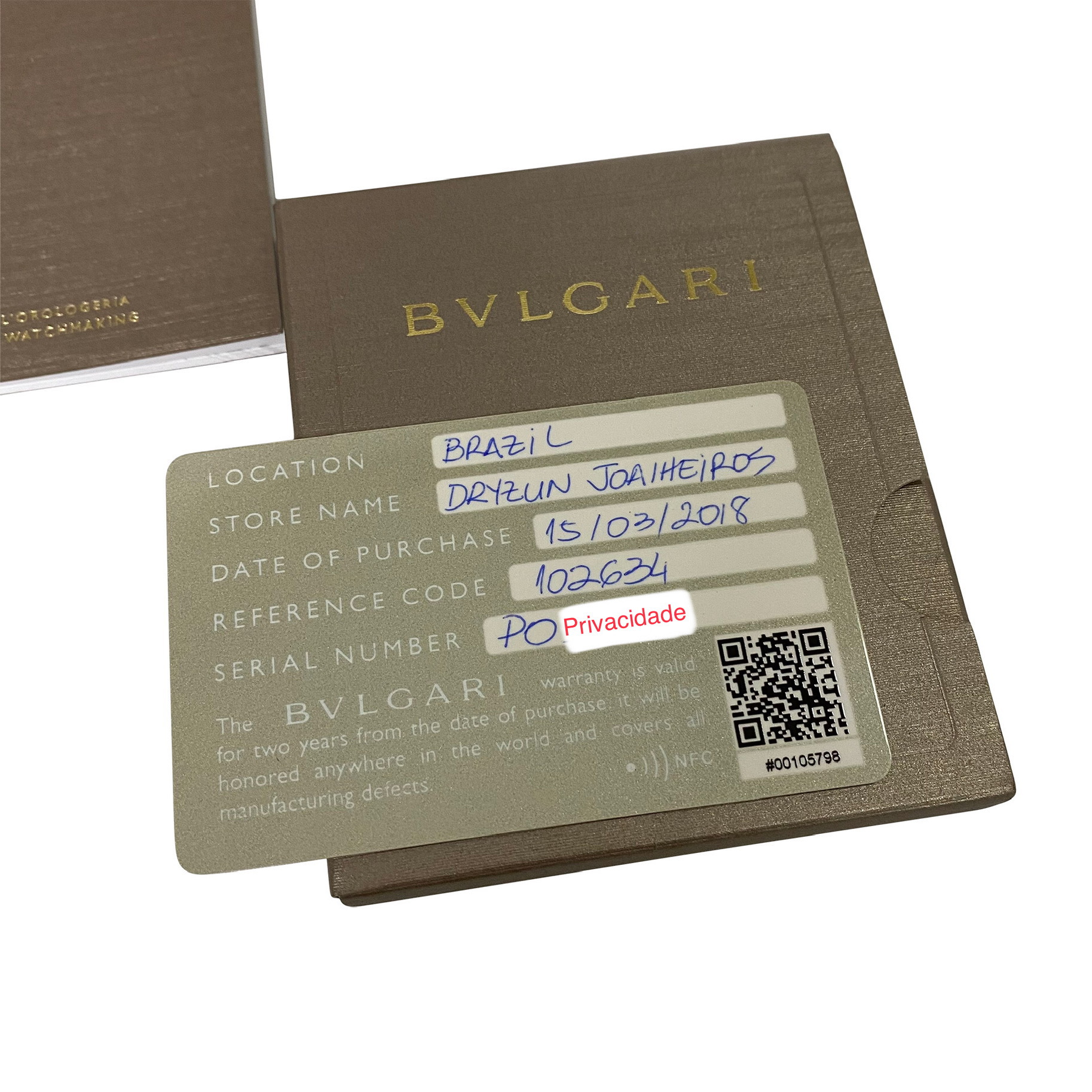 Relógio Bvlgari Carbon Gold