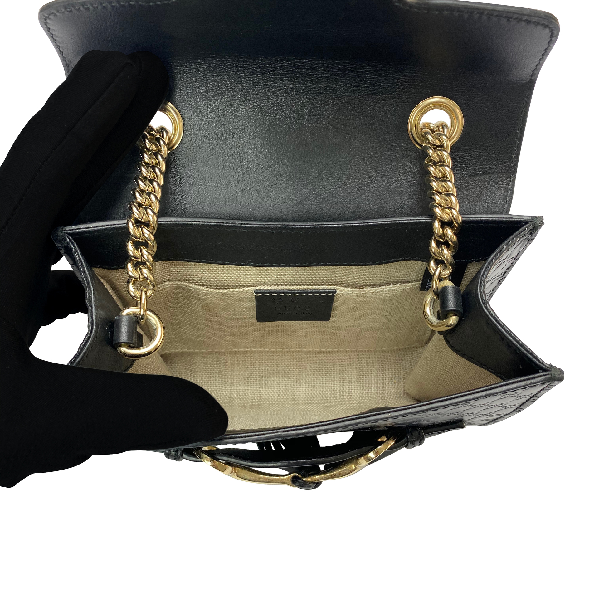 Bolsa Gucci Emily Pequena Preta