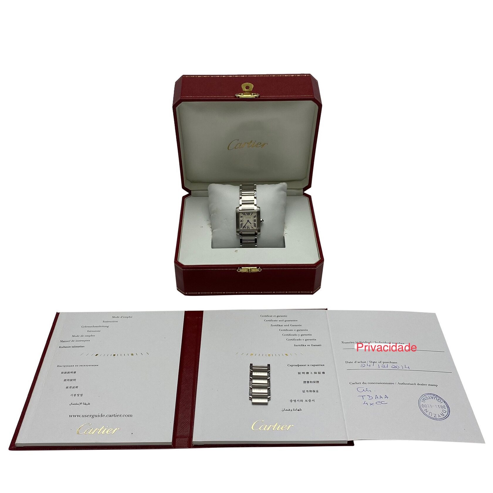 Relógio Tank Française Cartier - Pequeno