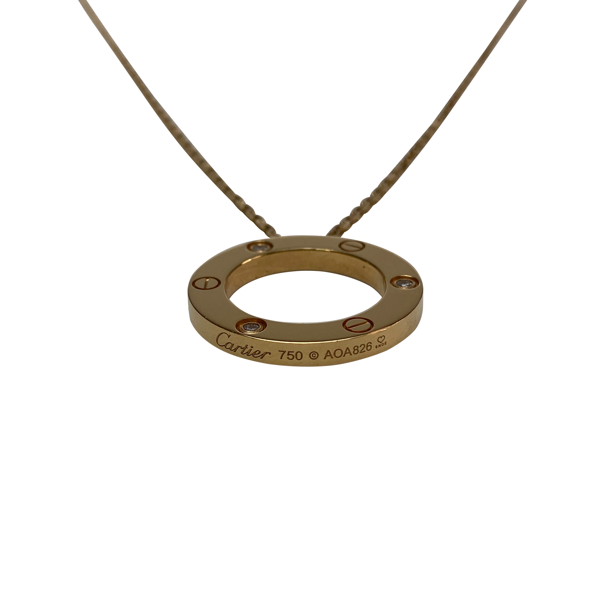 Colar Cartier Love 3 Diamantes