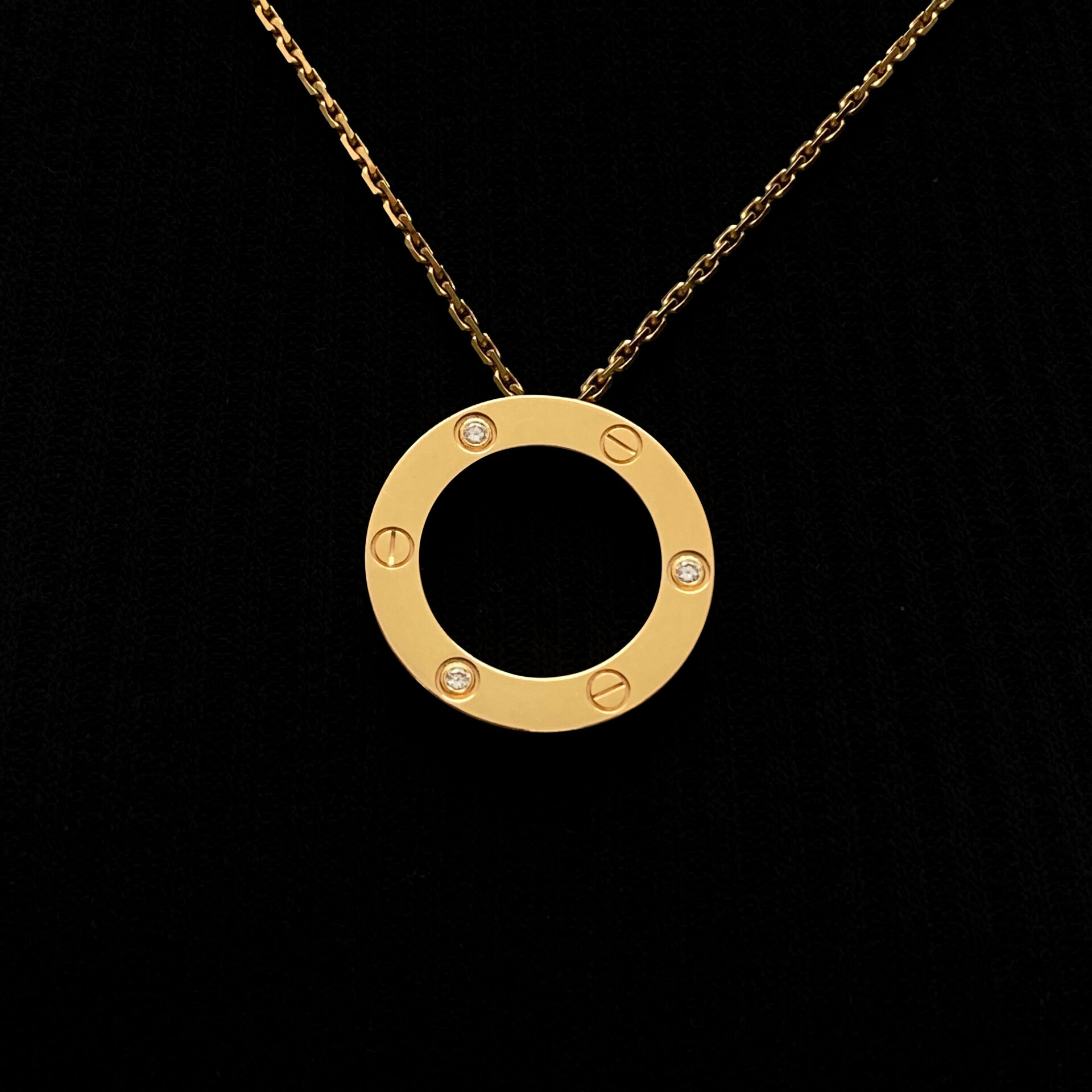 Colar Cartier Love 3 Diamantes