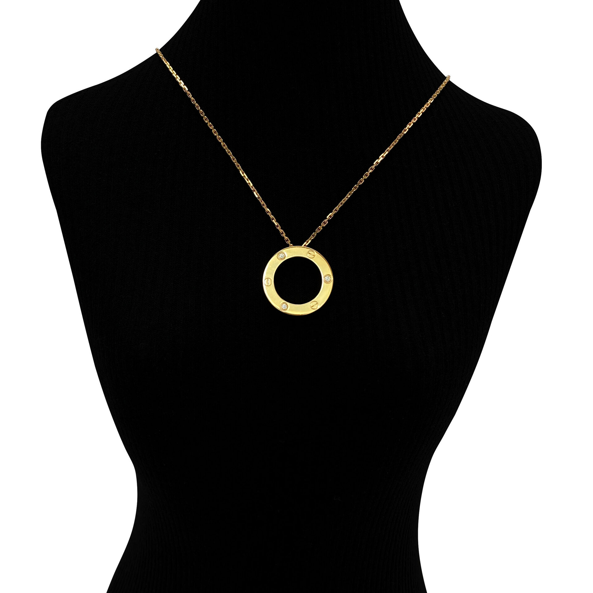 Colar Cartier Love 3 Diamantes