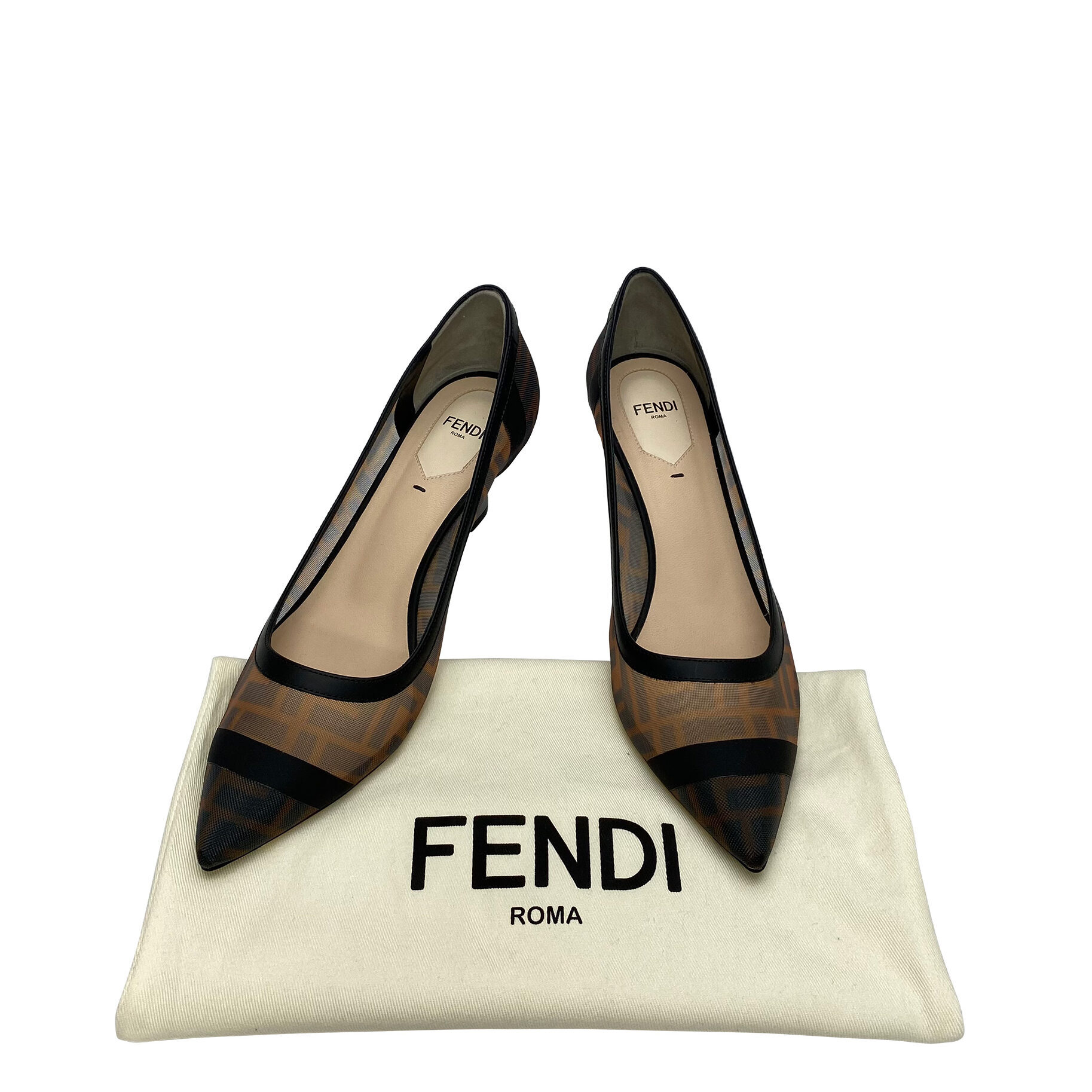 Sapato Fendi Zucca de Mesh