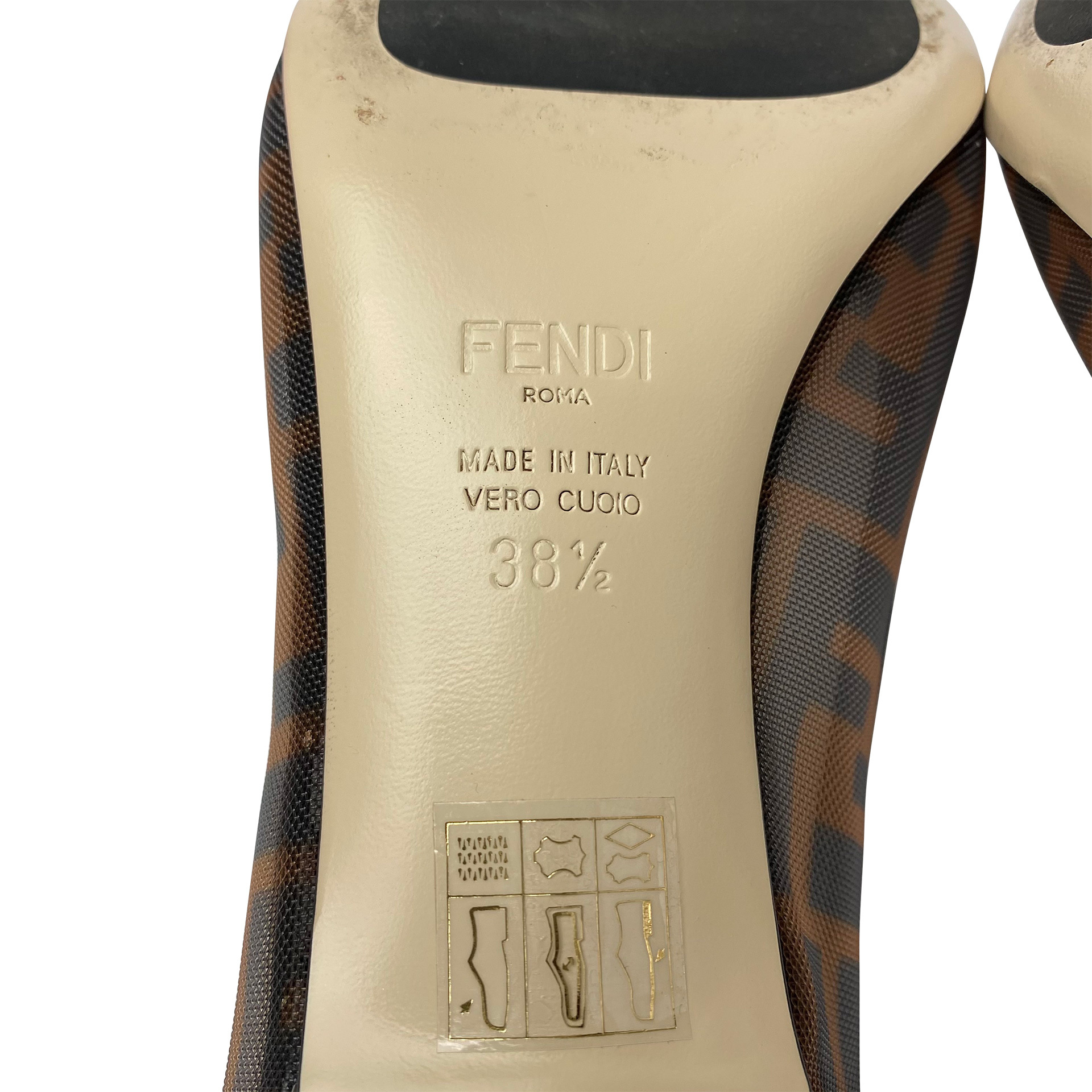 Sapato Fendi Zucca de Mesh