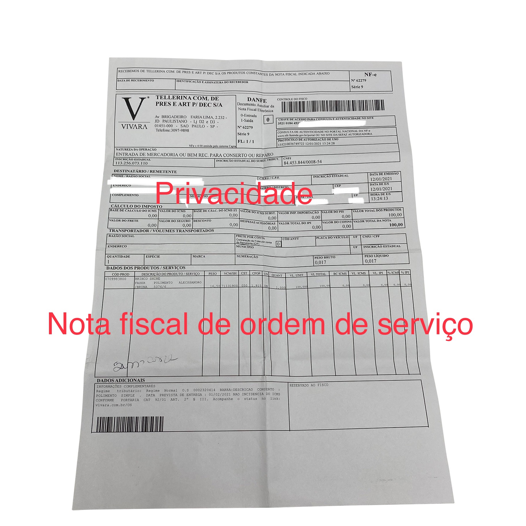 Par de Brincos Vivara Shine