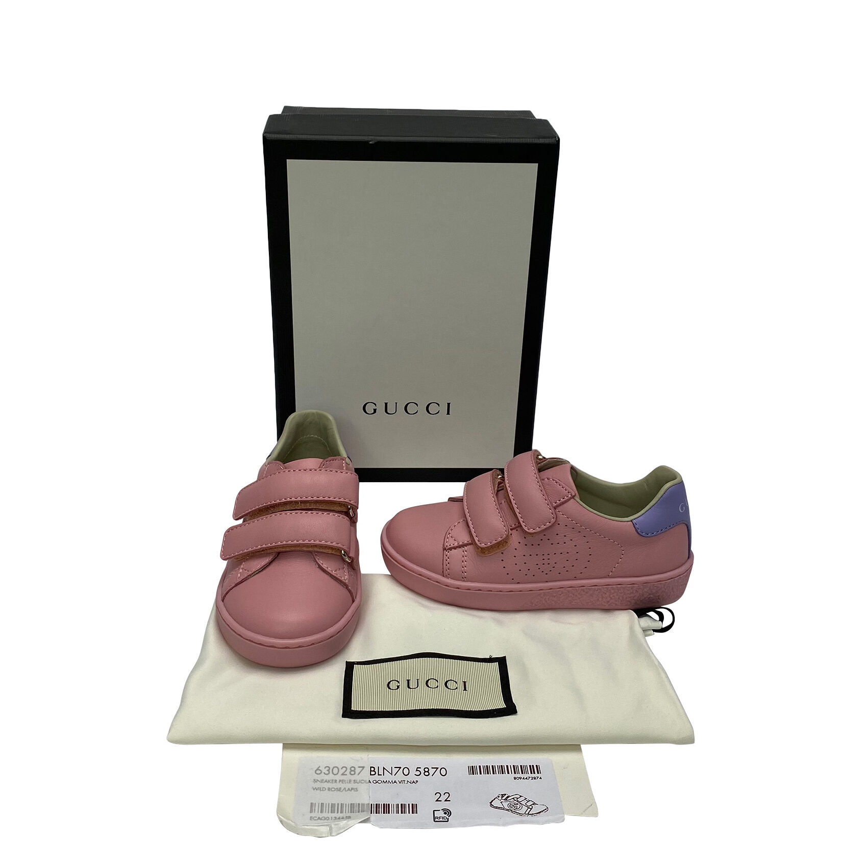 Sneaker Gucci Kids Couro Rosa