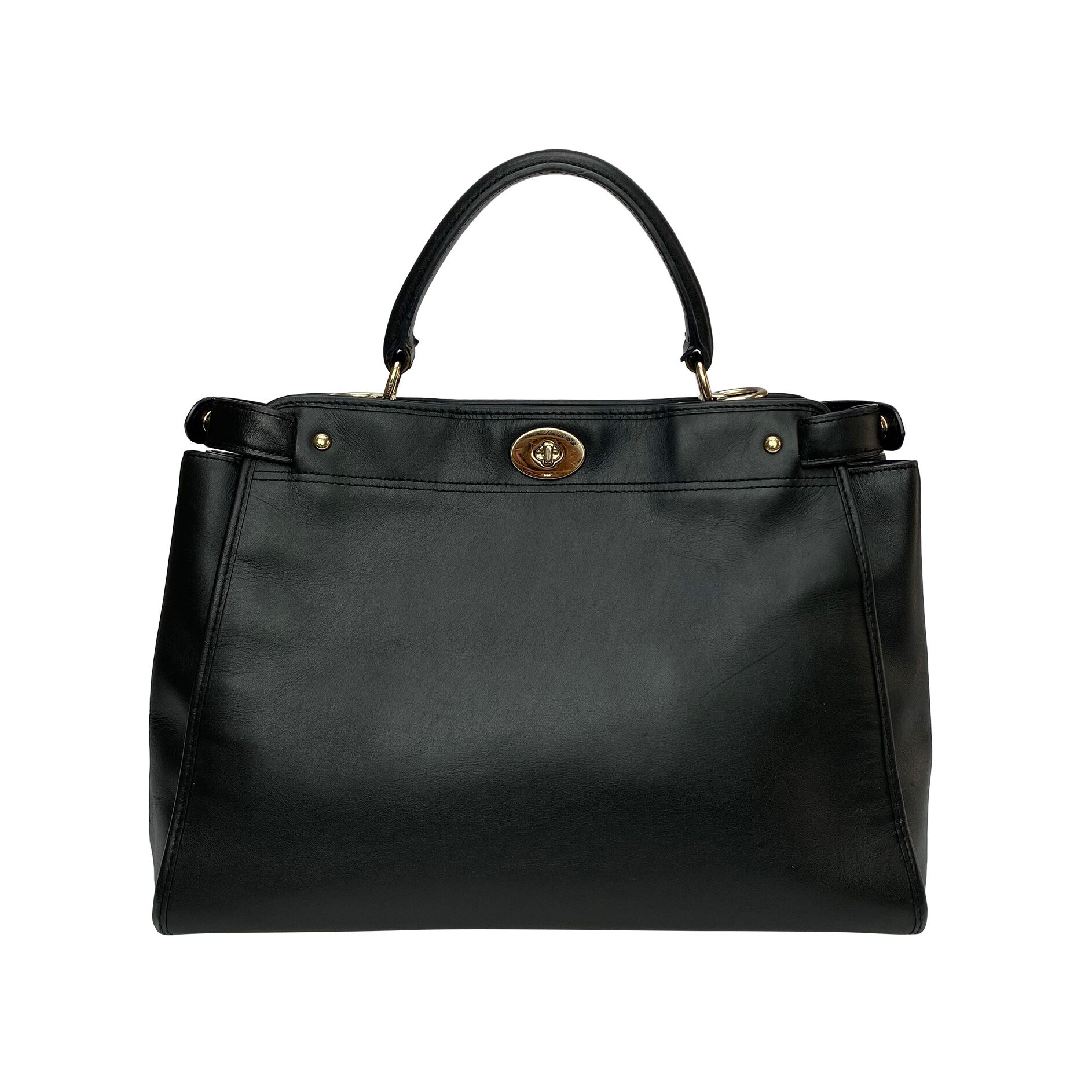 Bolsa Coach Couro Preta