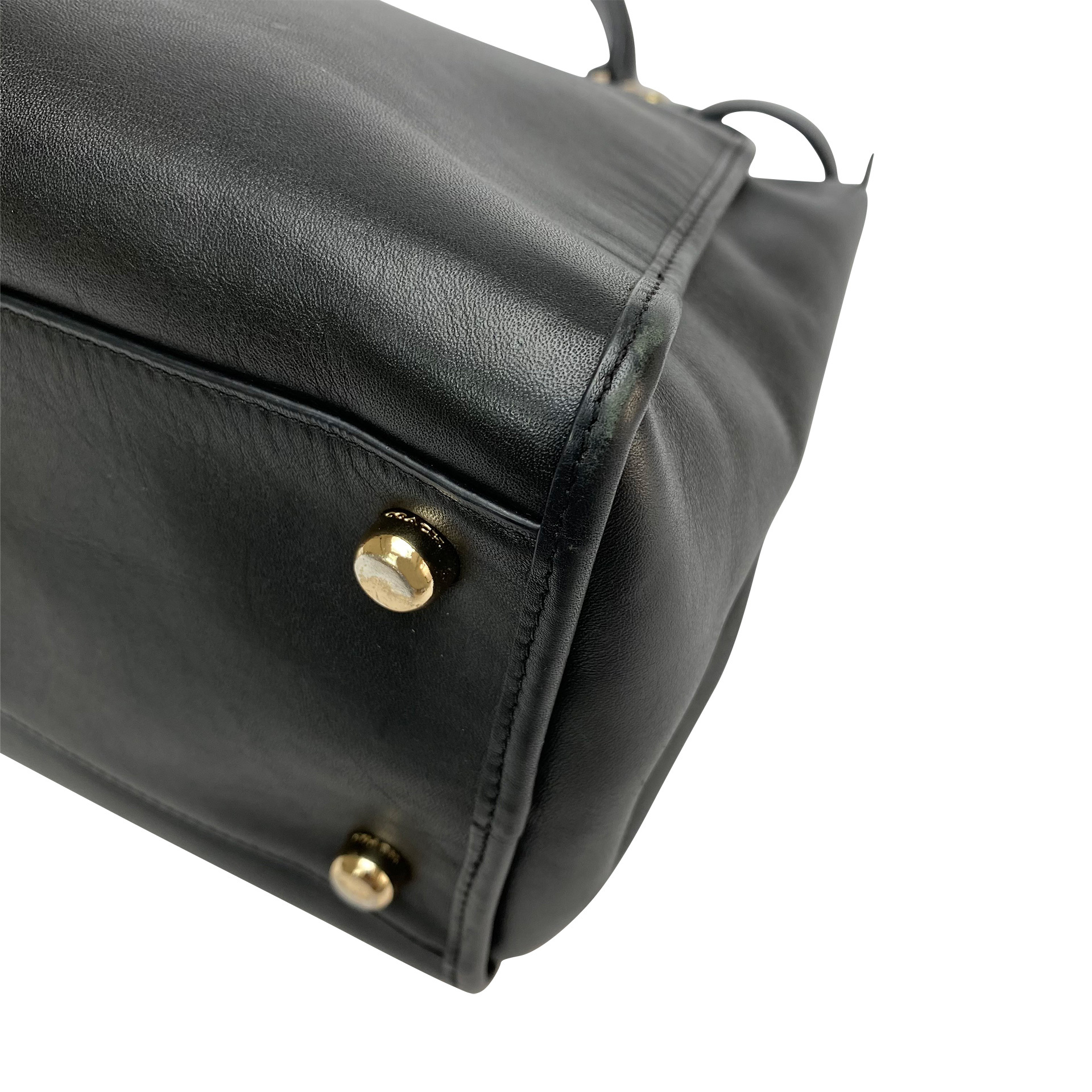 Bolsa Coach Couro Preta